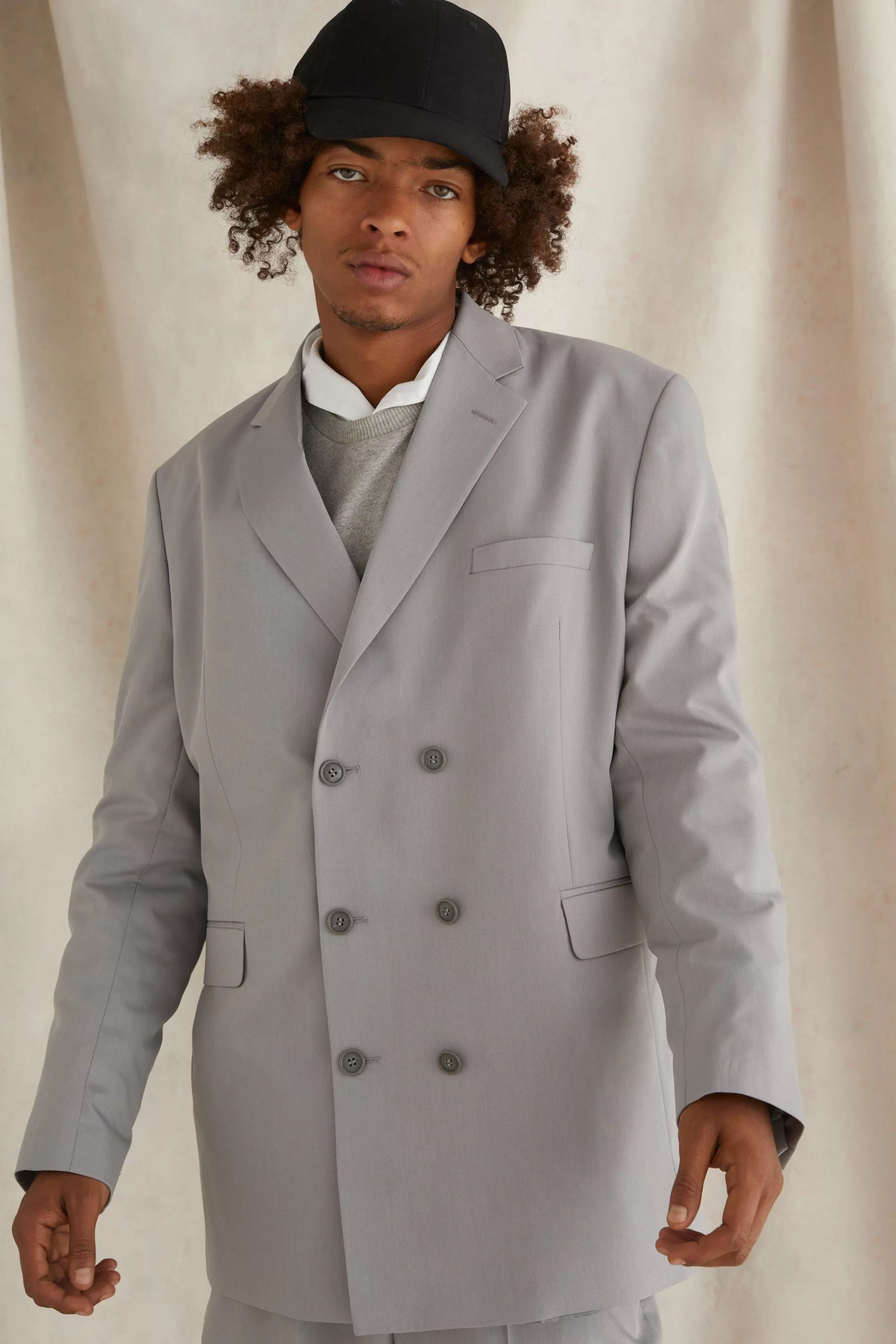 boohooMAN Double Breasted Oversized Blazer | UK