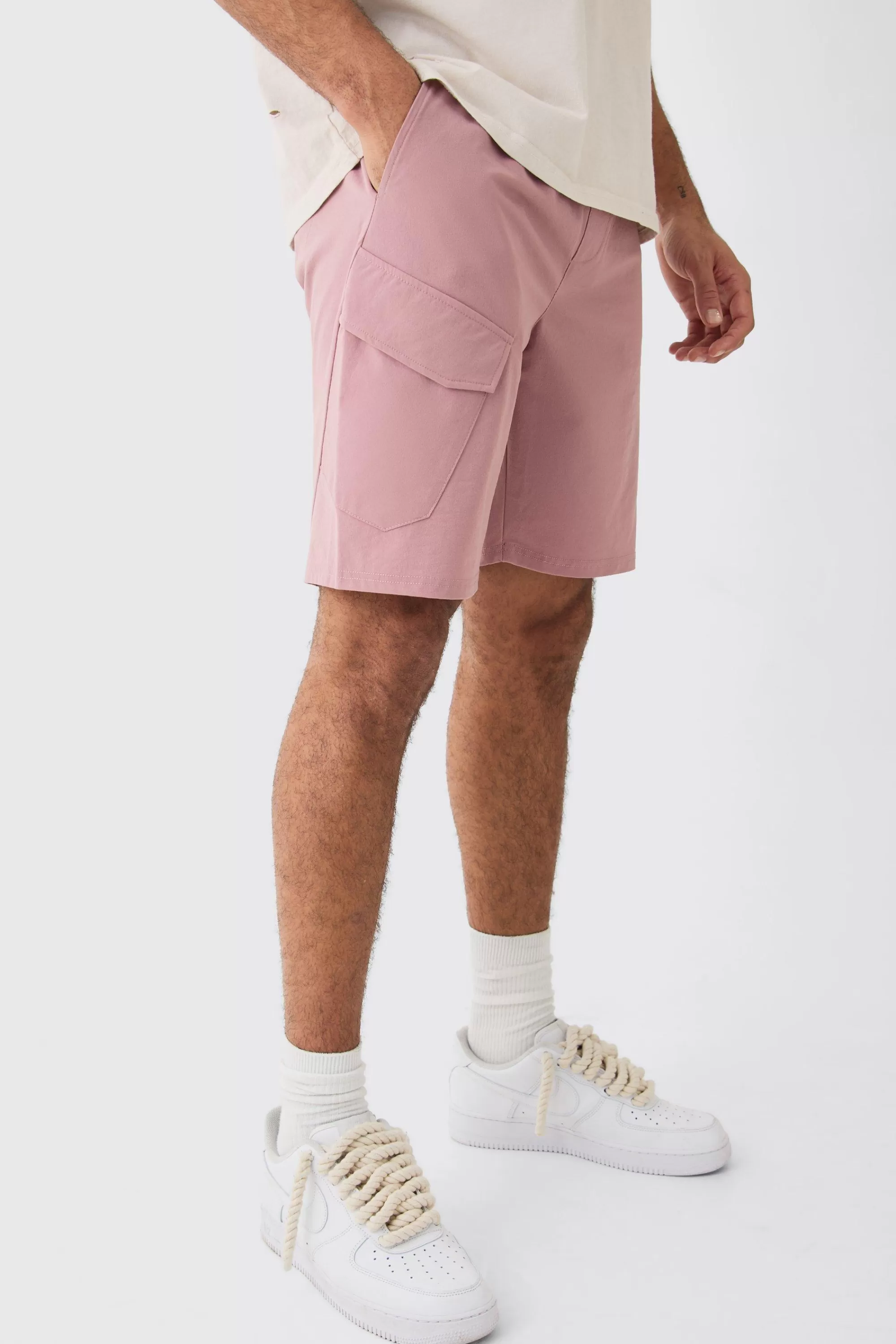 boohooMAN Elasticated Comfort Technical Stretch Short | UK