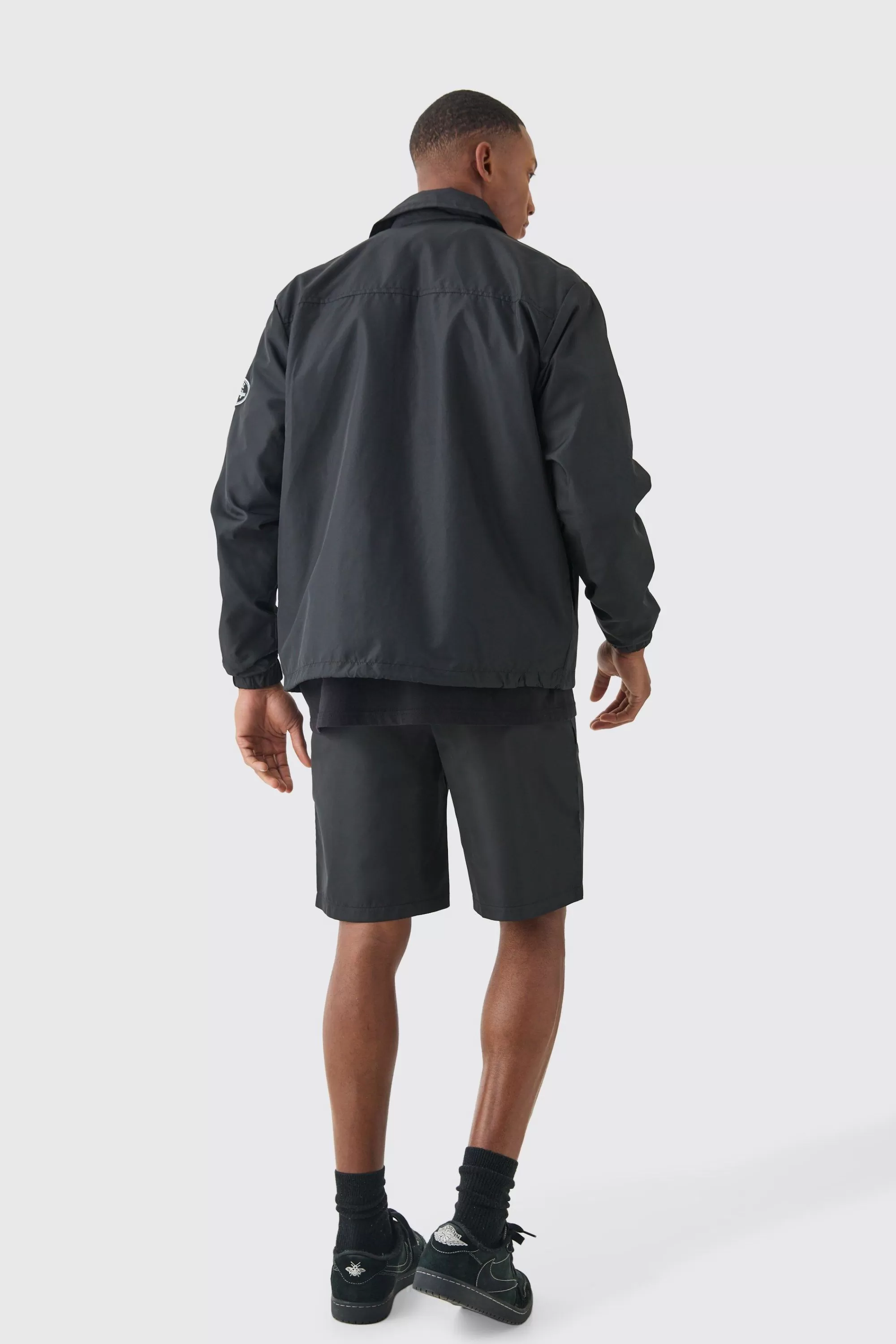 boohooMAN Elasticated Waist Comfort Nylon Shorts | UK