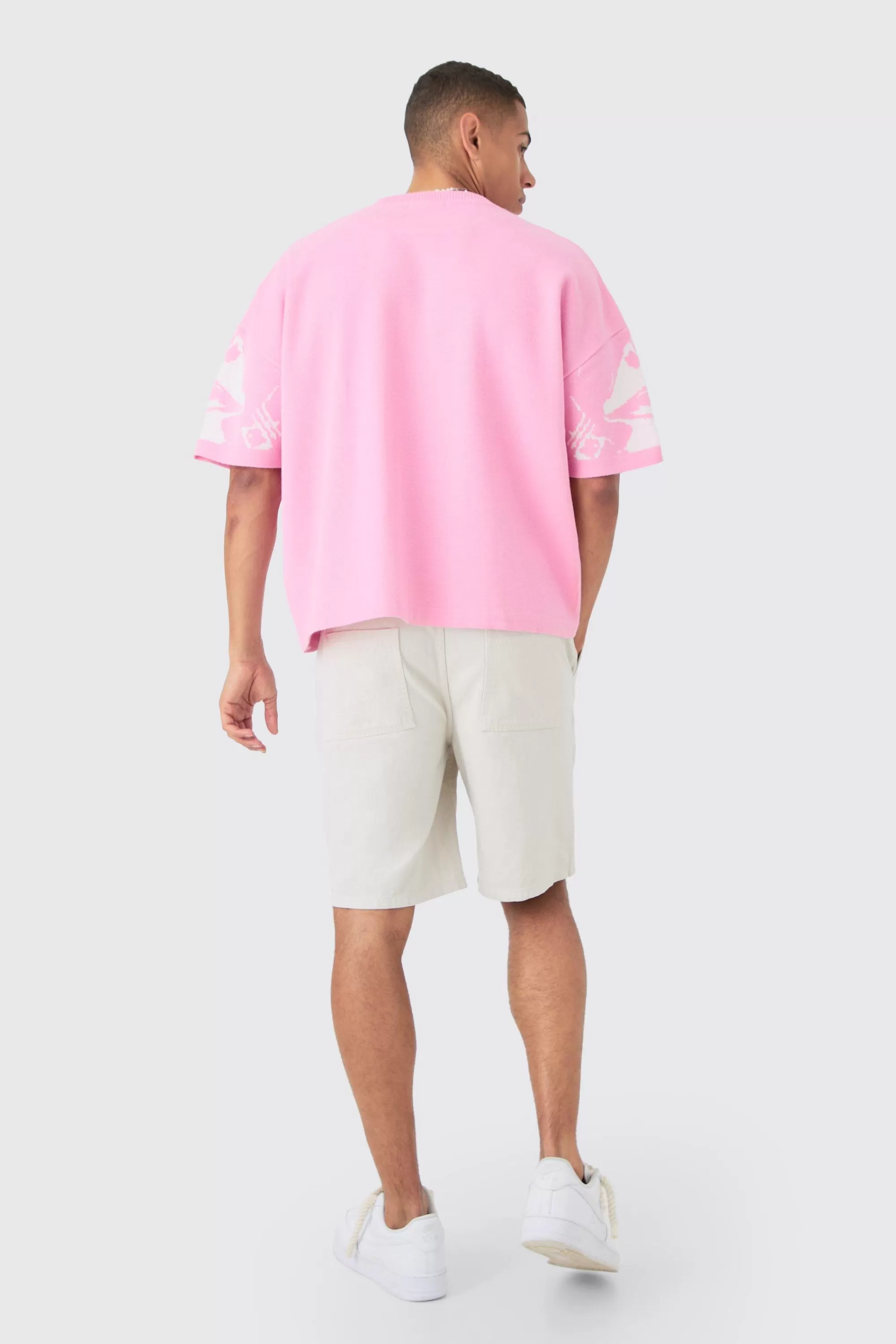 boohooMAN Elasticated Waist Drawcord Detail Relaxed Fit Shorts In | UK