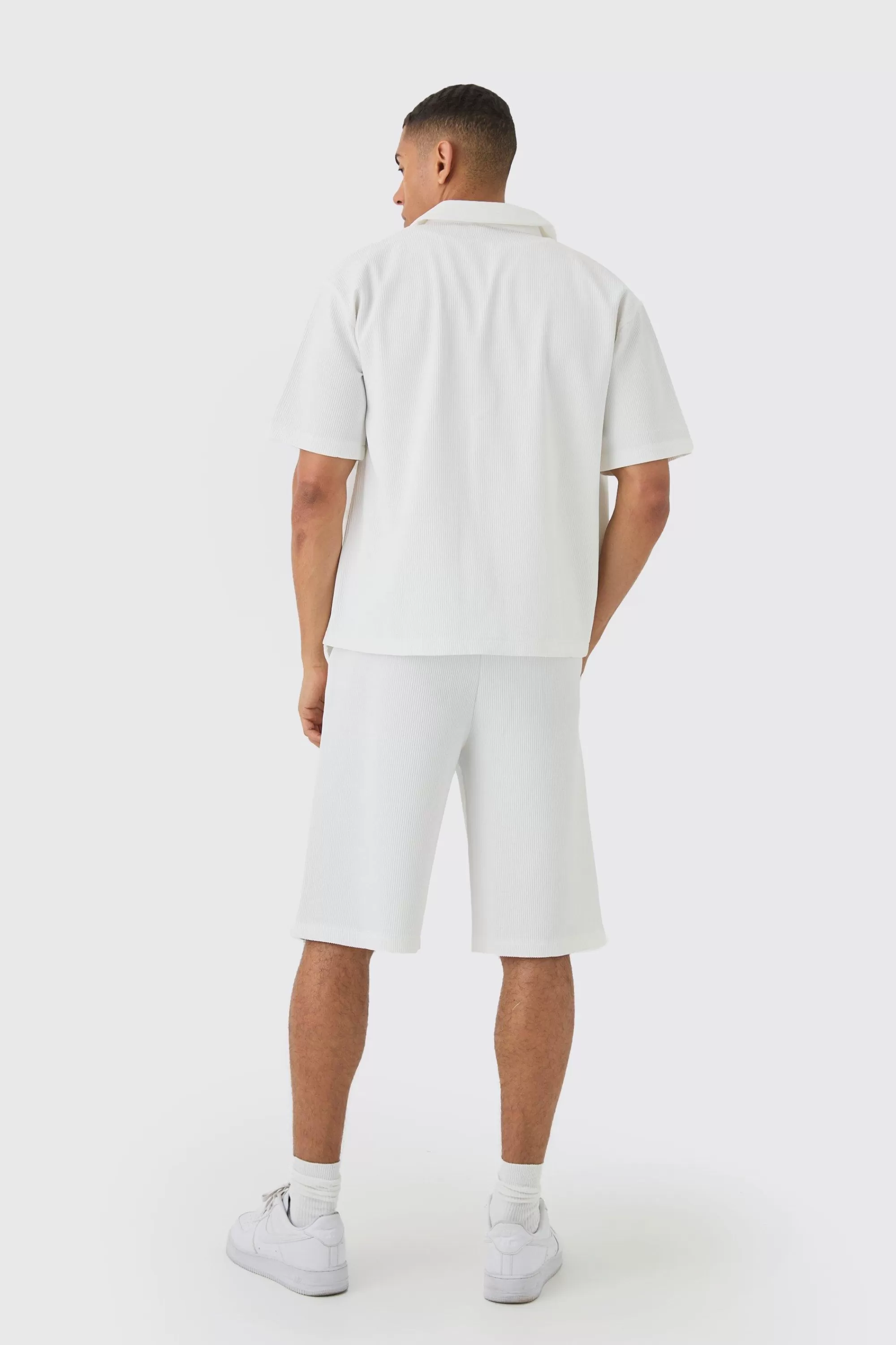 boohooMAN Elasticated Waist Pleated Jorts | UK