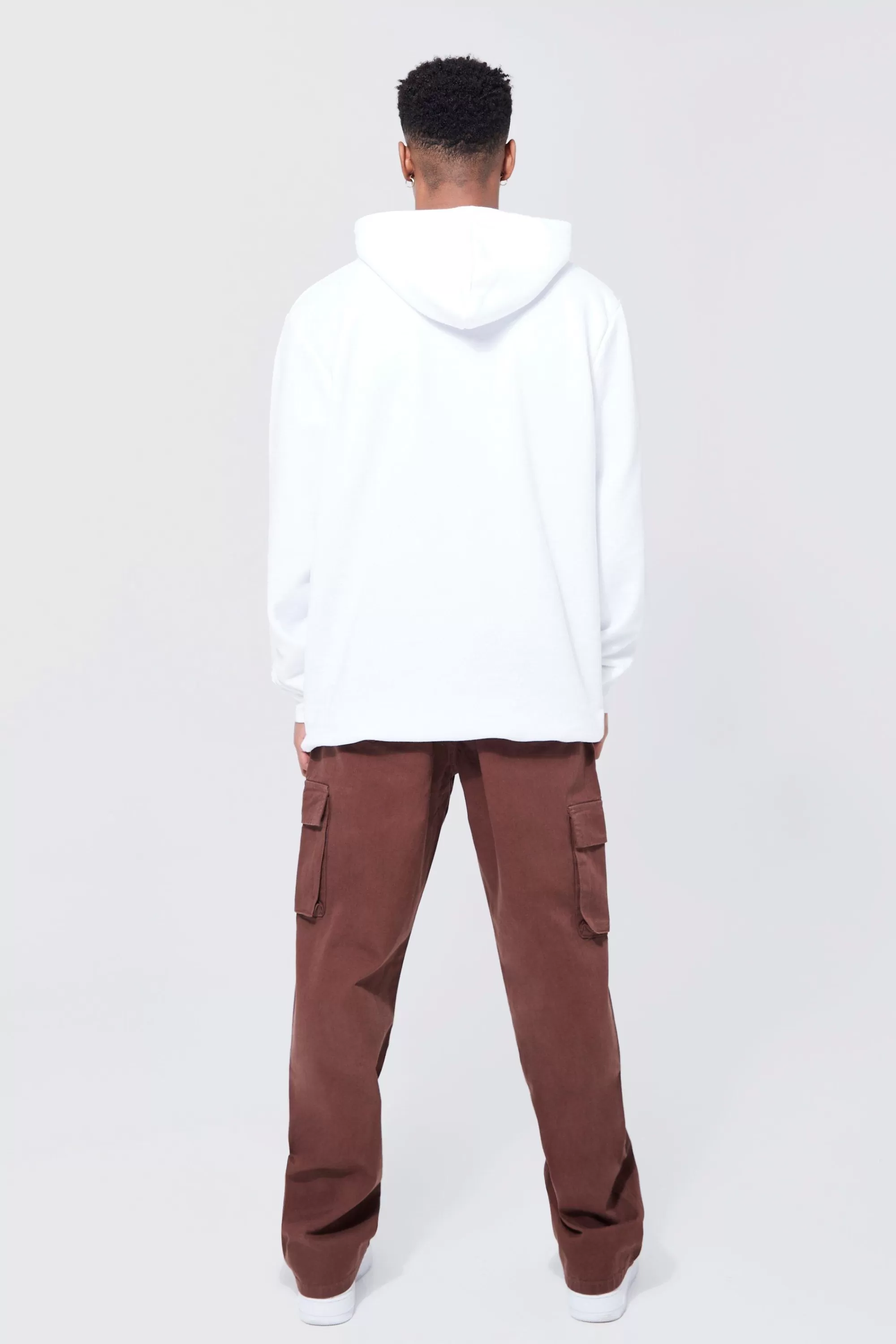 boohooMAN Elasticated Waist Relaxed Fit Cargo Trouser | UK
