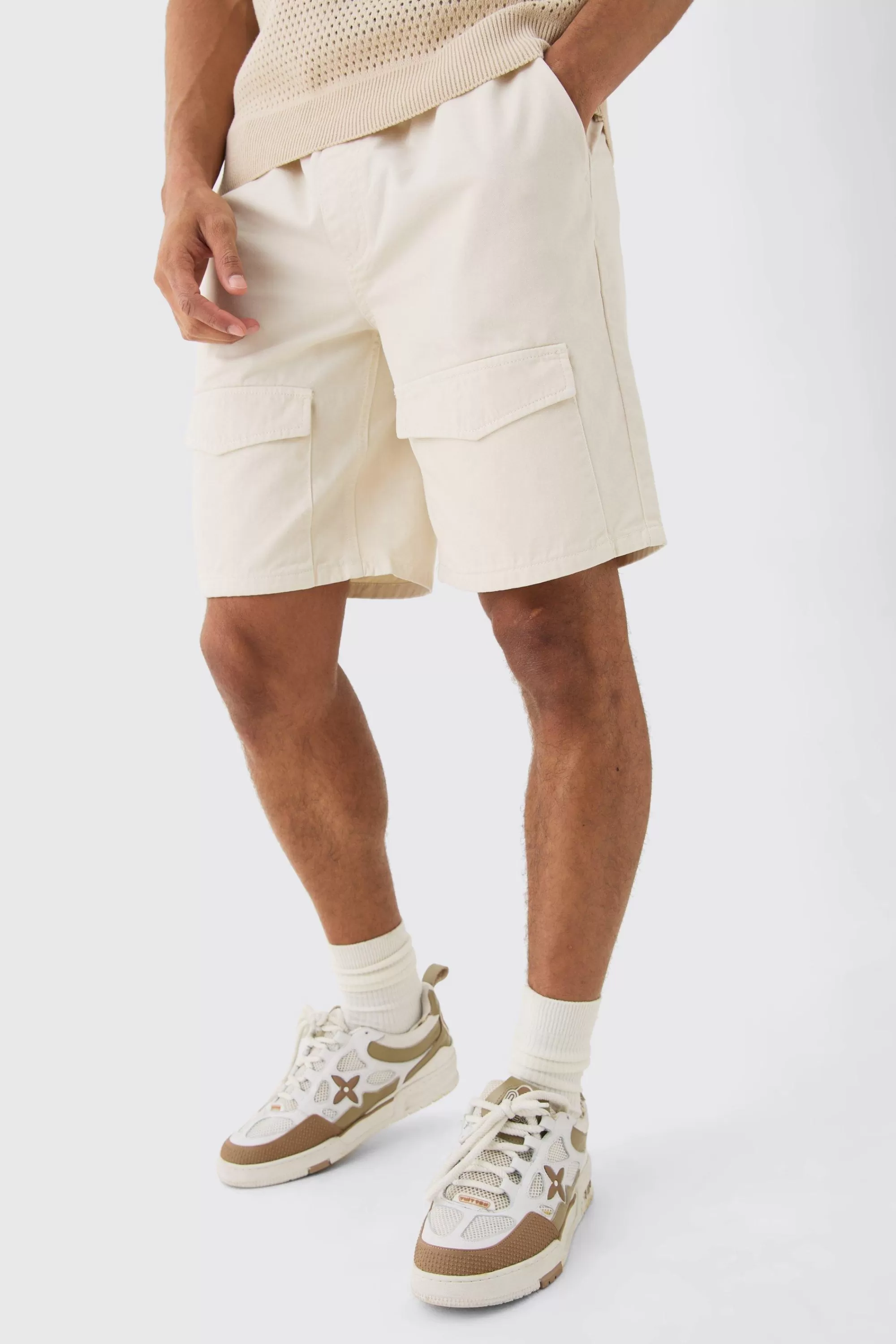 boohooMAN Elasticated Waist Relaxed Shorts | UK