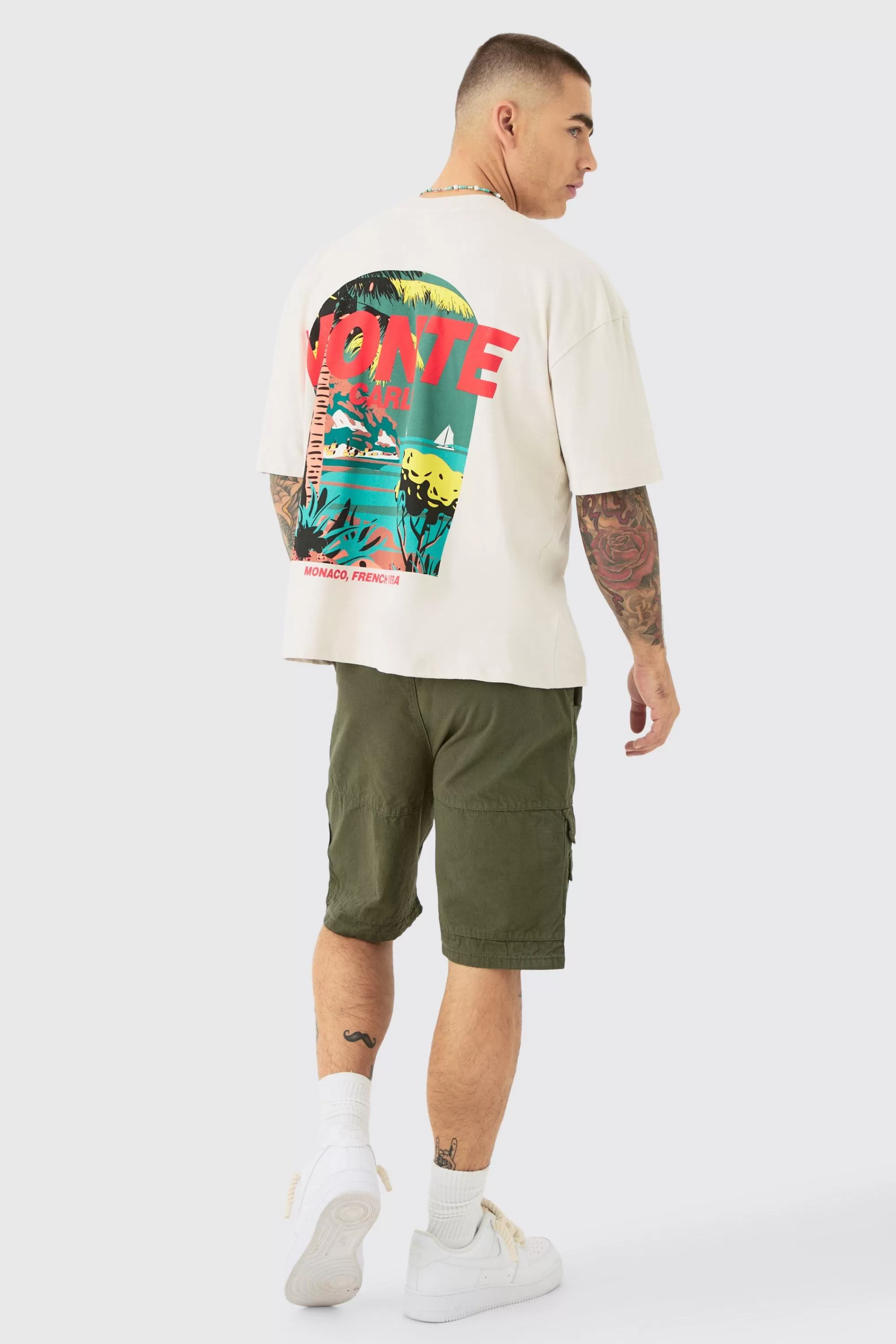 boohooMAN Elasticated Waist Ripstop Bungee Cargo Short | UK
