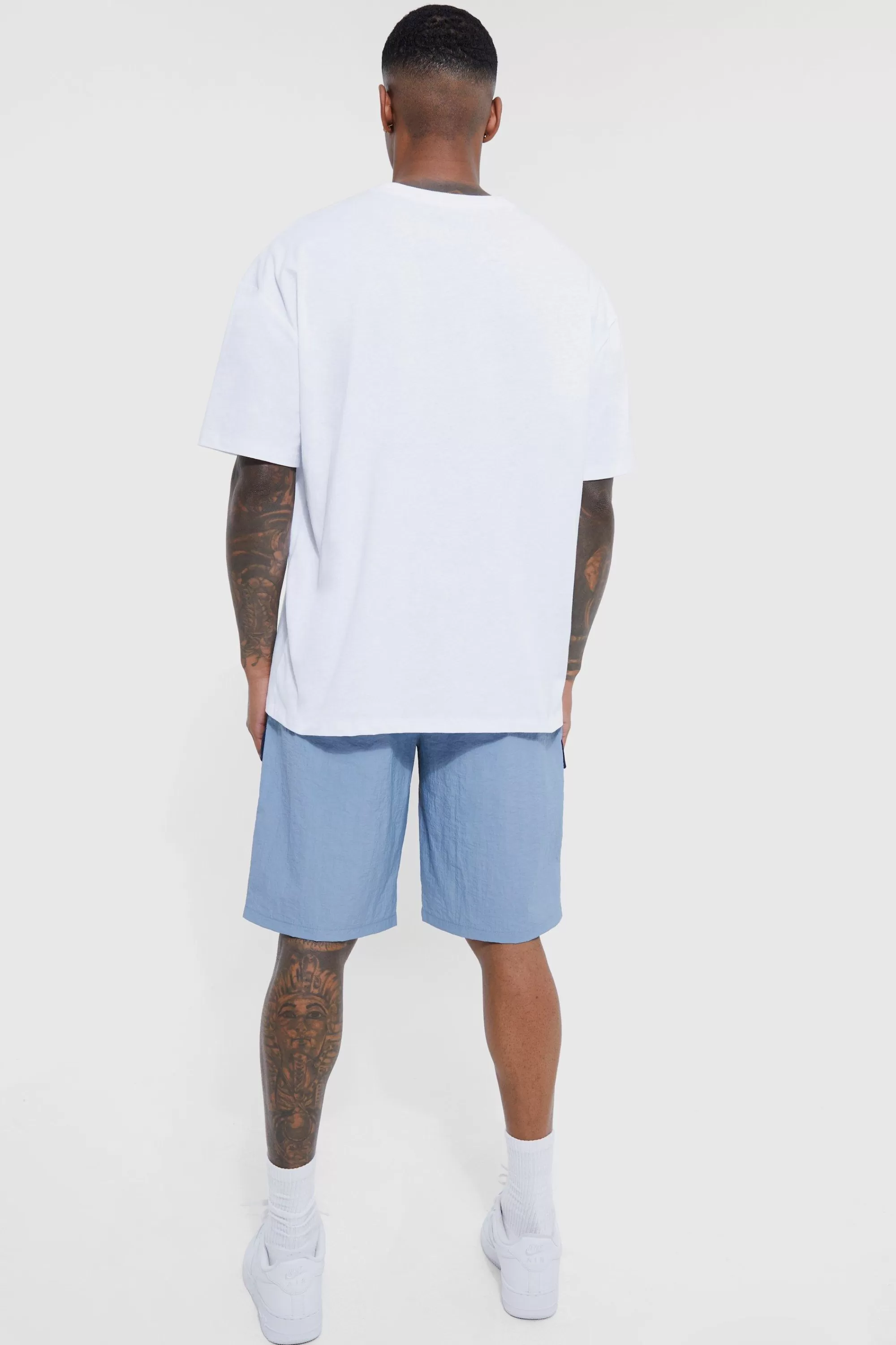 boohooMAN Elasticated Waist Technical Stretch Comfort Cargo Short | UK