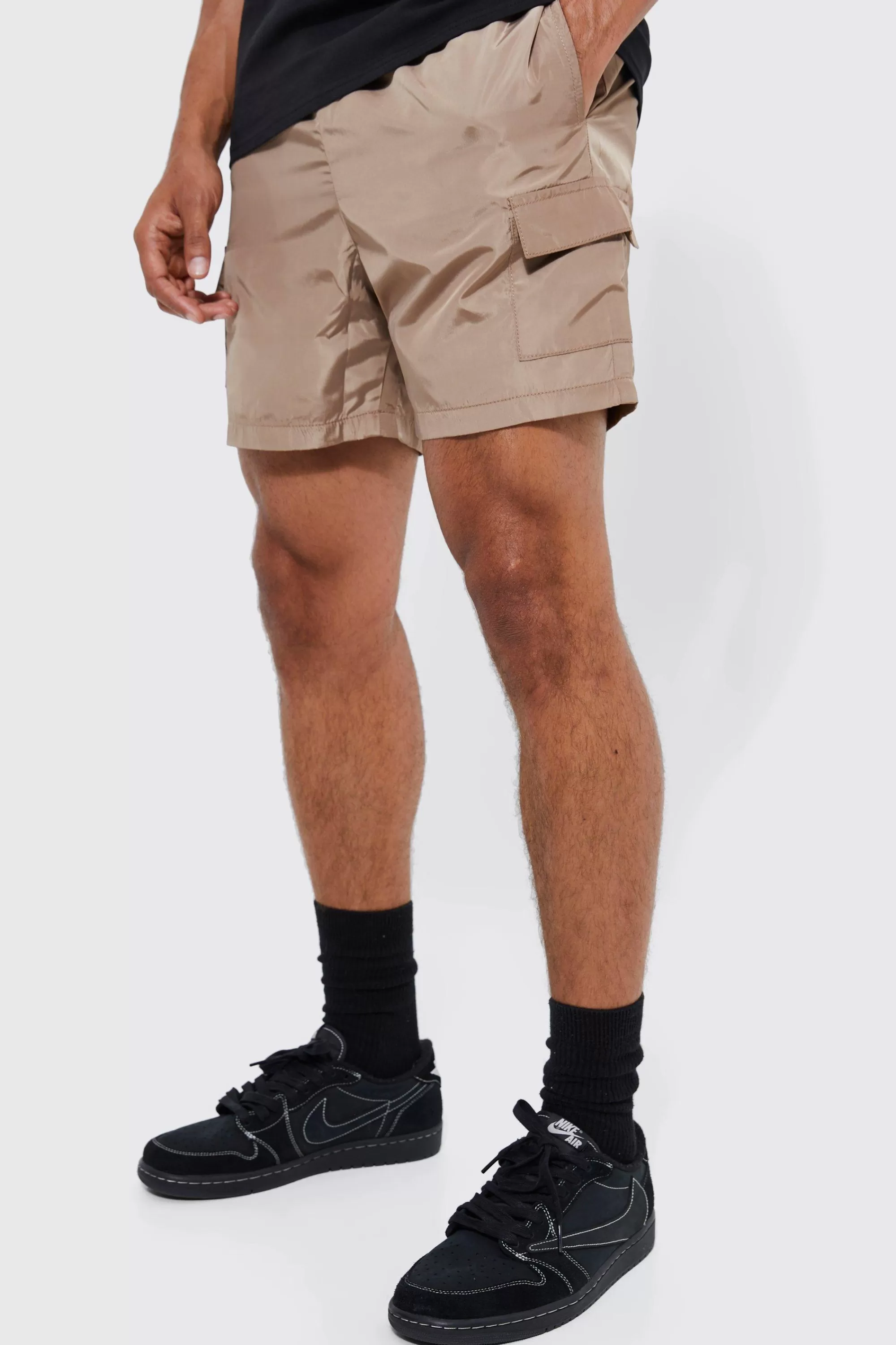 boohooMAN Elasticated Waist Toggle Cargo Short | UK