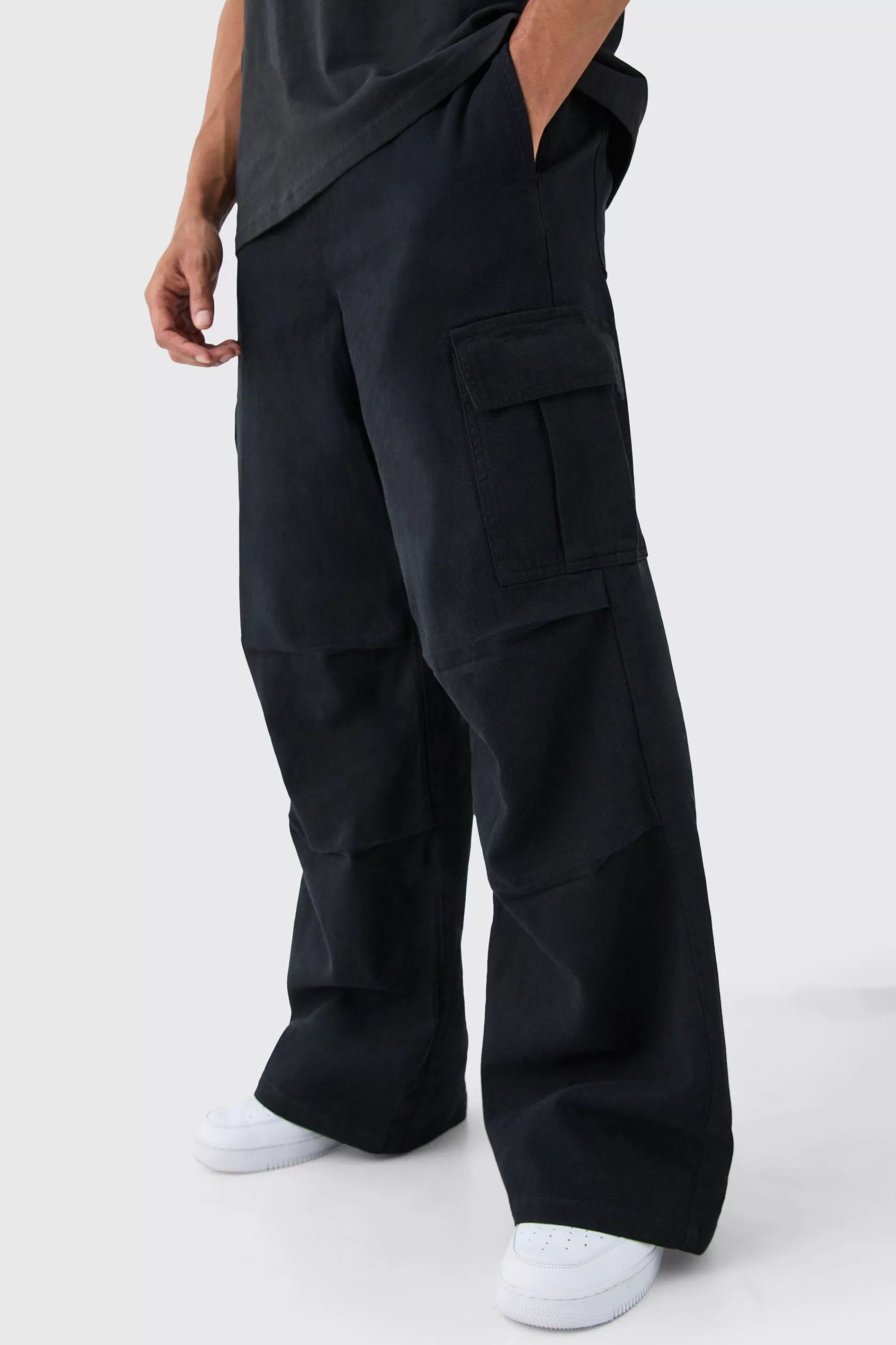 boohooMAN Extreme Baggy Fit Cargo Trousers In | UK