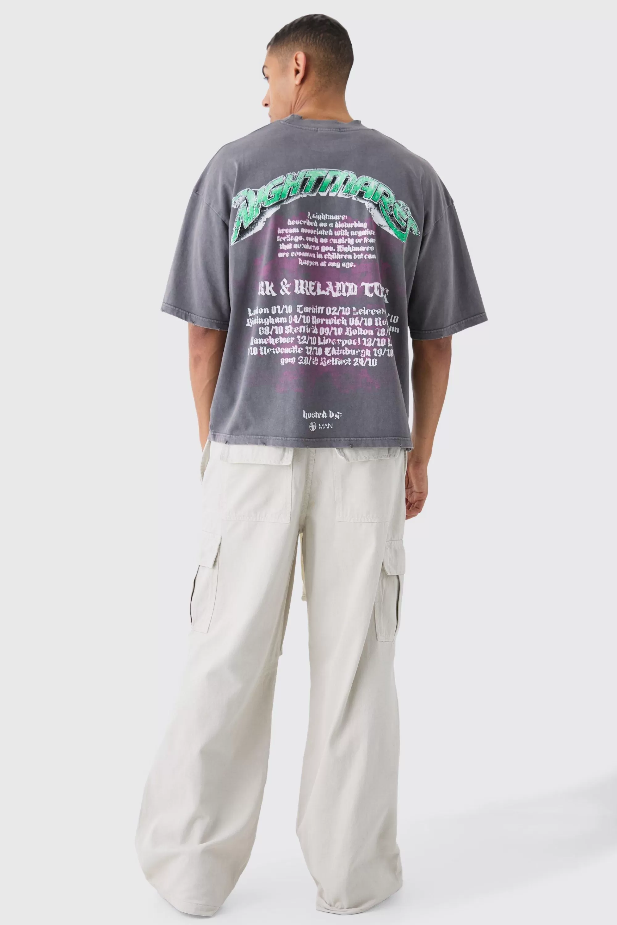 boohooMAN Extreme Baggy Fit Cargo Trousers In | UK