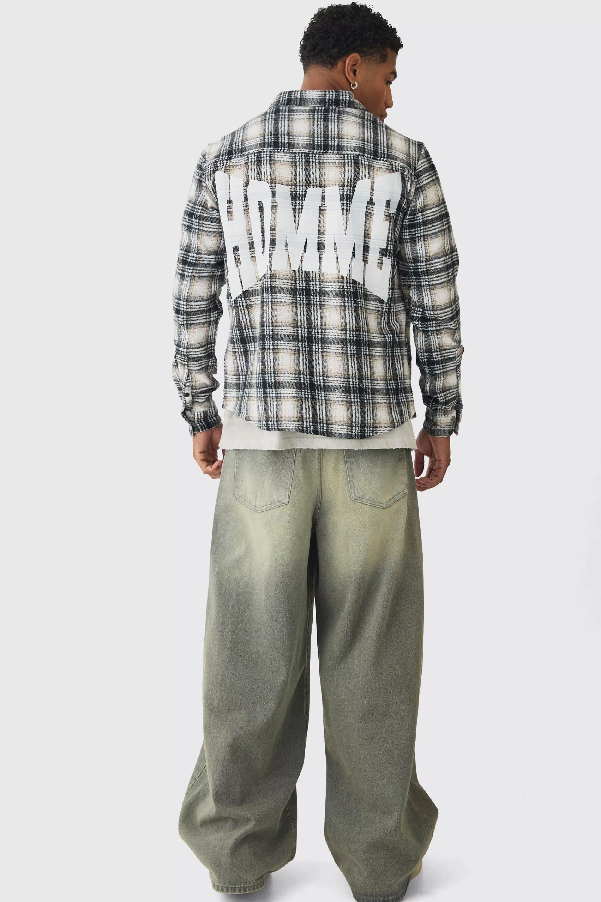 boohooMAN Extreme Baggy Rigid Box Ripped Jeans | UK