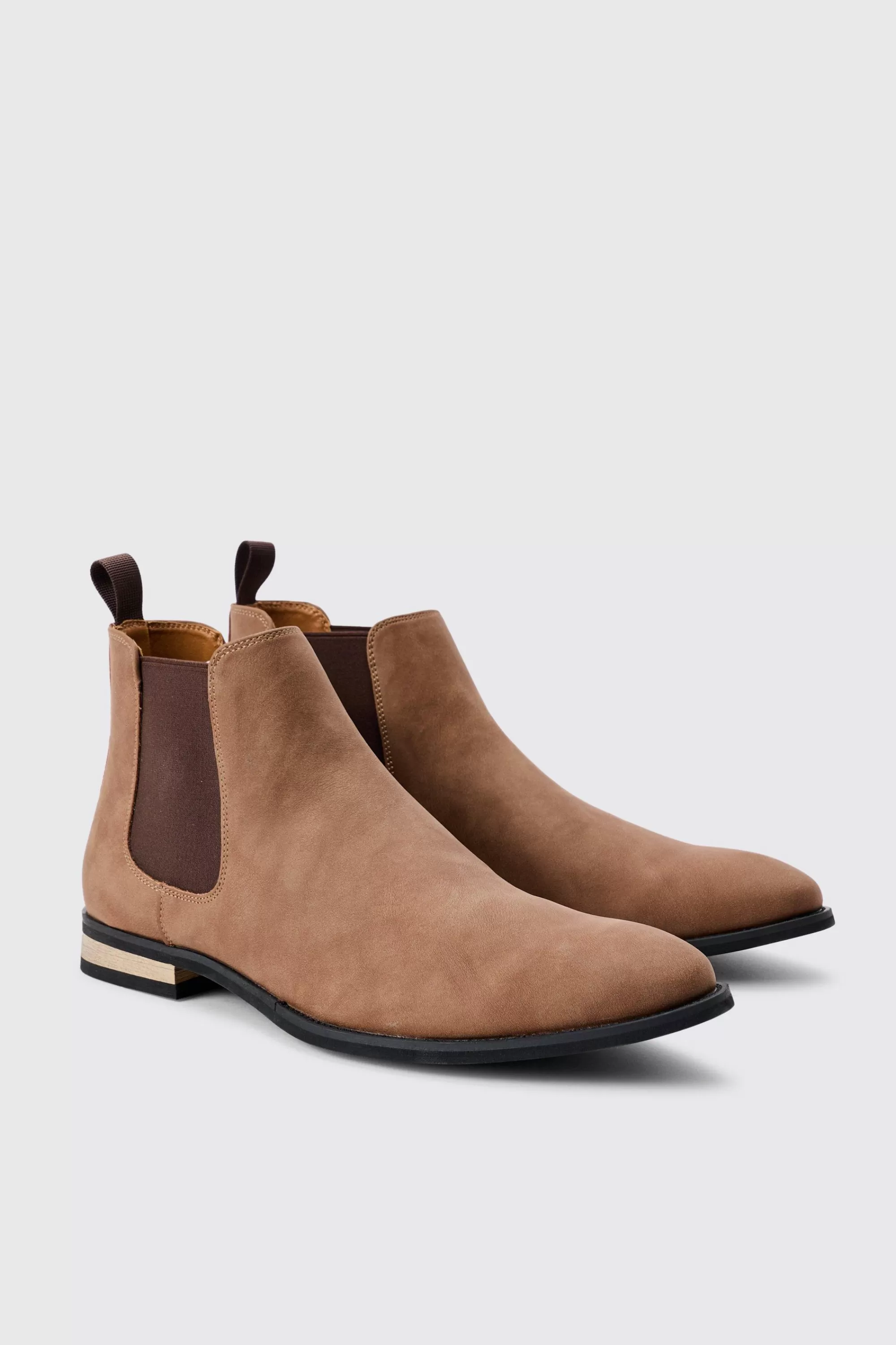 boohooMAN Faux Suede Chelsea Boot In | UK