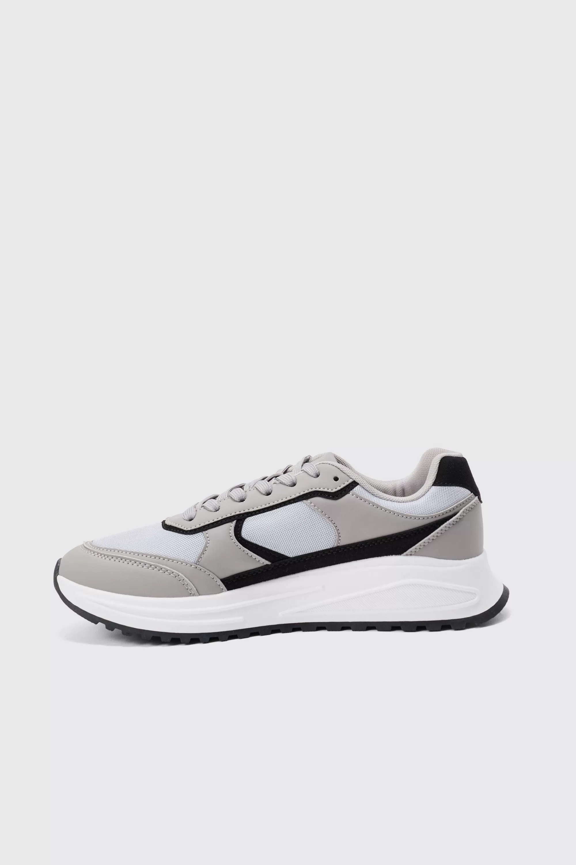 boohooMAN Faux Suede Contrast Trainer | UK