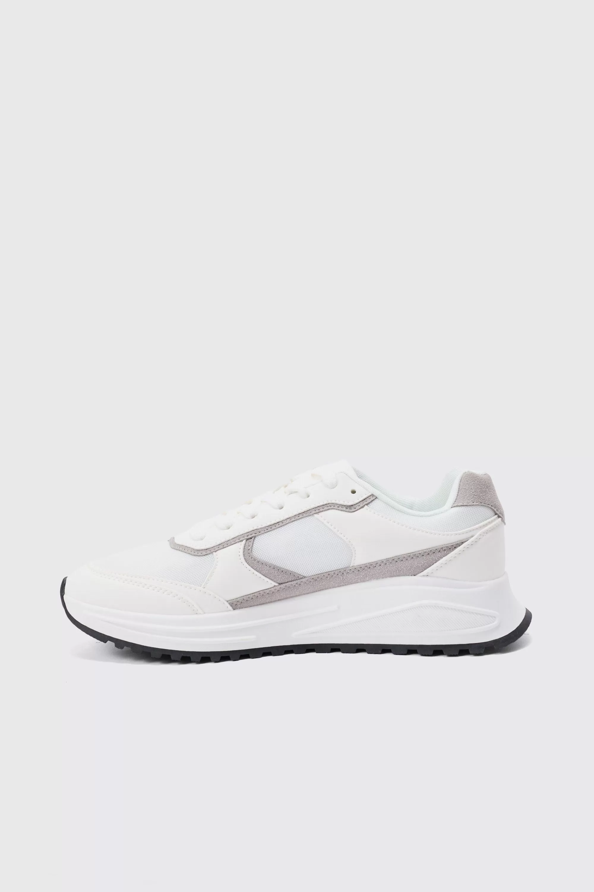 boohooMAN Faux Suede Contrast Trainer | UK