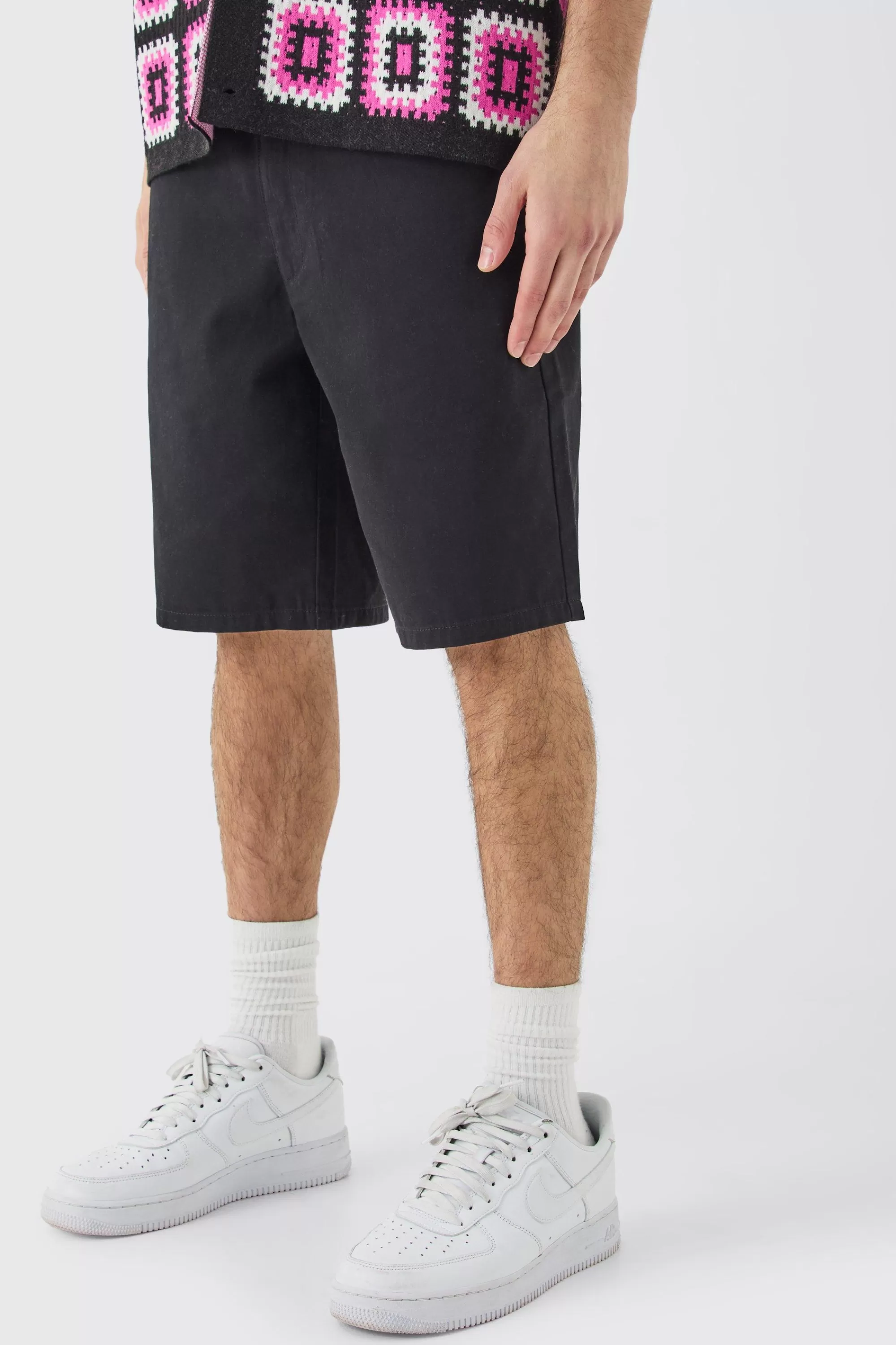 boohooMAN Fixed Waist Relaxed Fit Shorts | UK