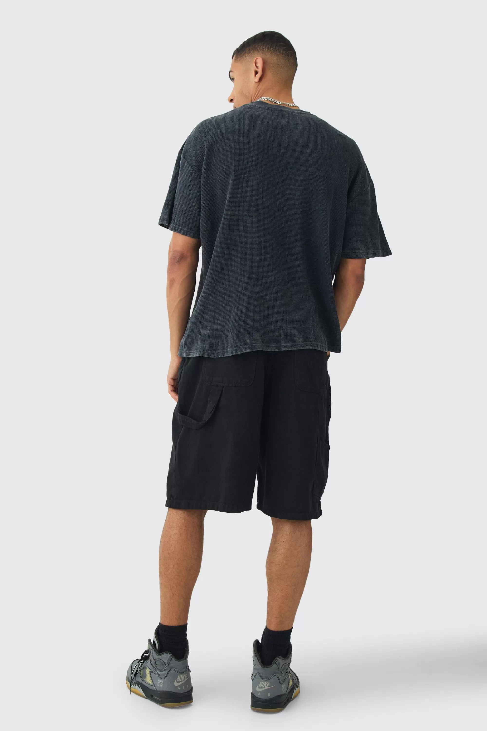 boohooMAN Fixed Waist Parachute Shorts | UK