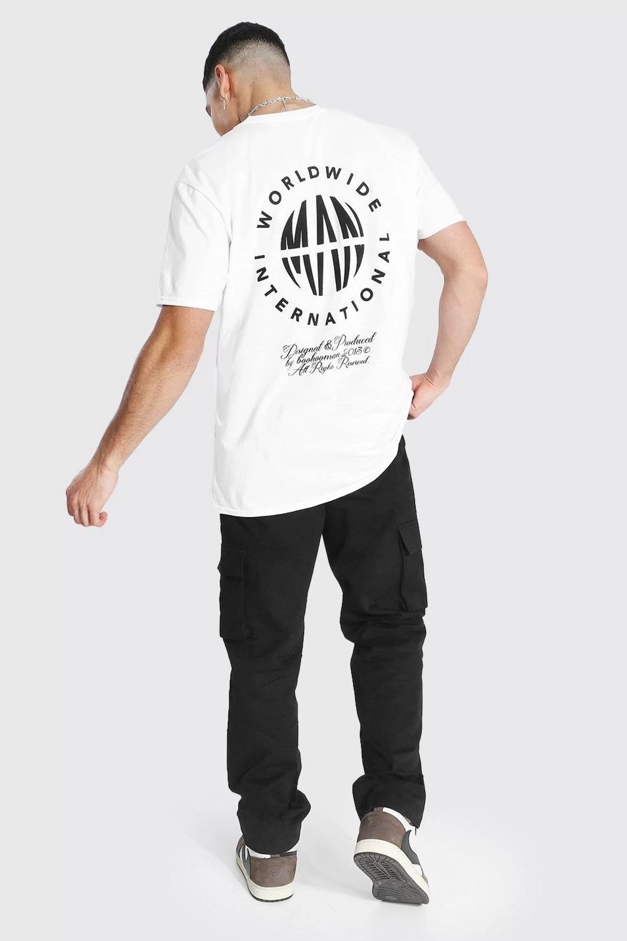 boohooMAN Fixed Waist Relaxed Fit Cargo Trouser | UK