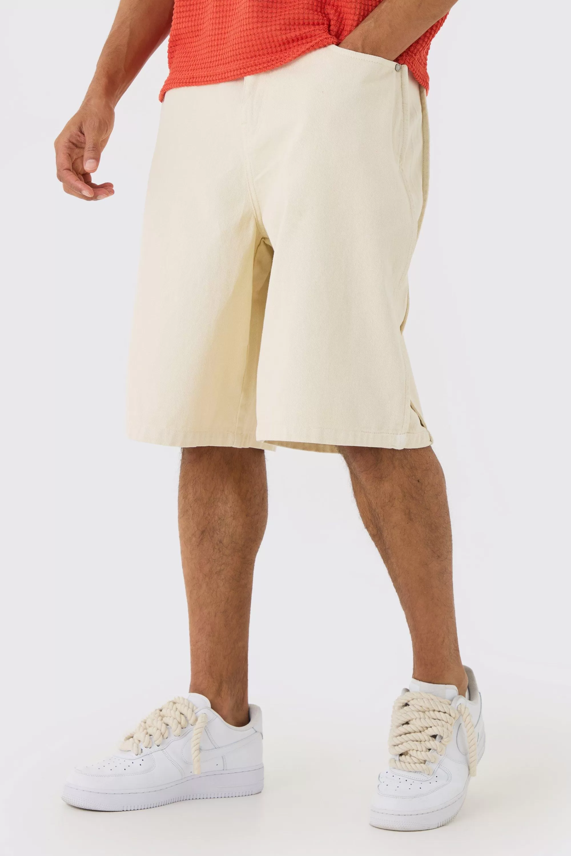 boohooMAN Fixed Waist Side Pintuck Parachute Shorts | UK