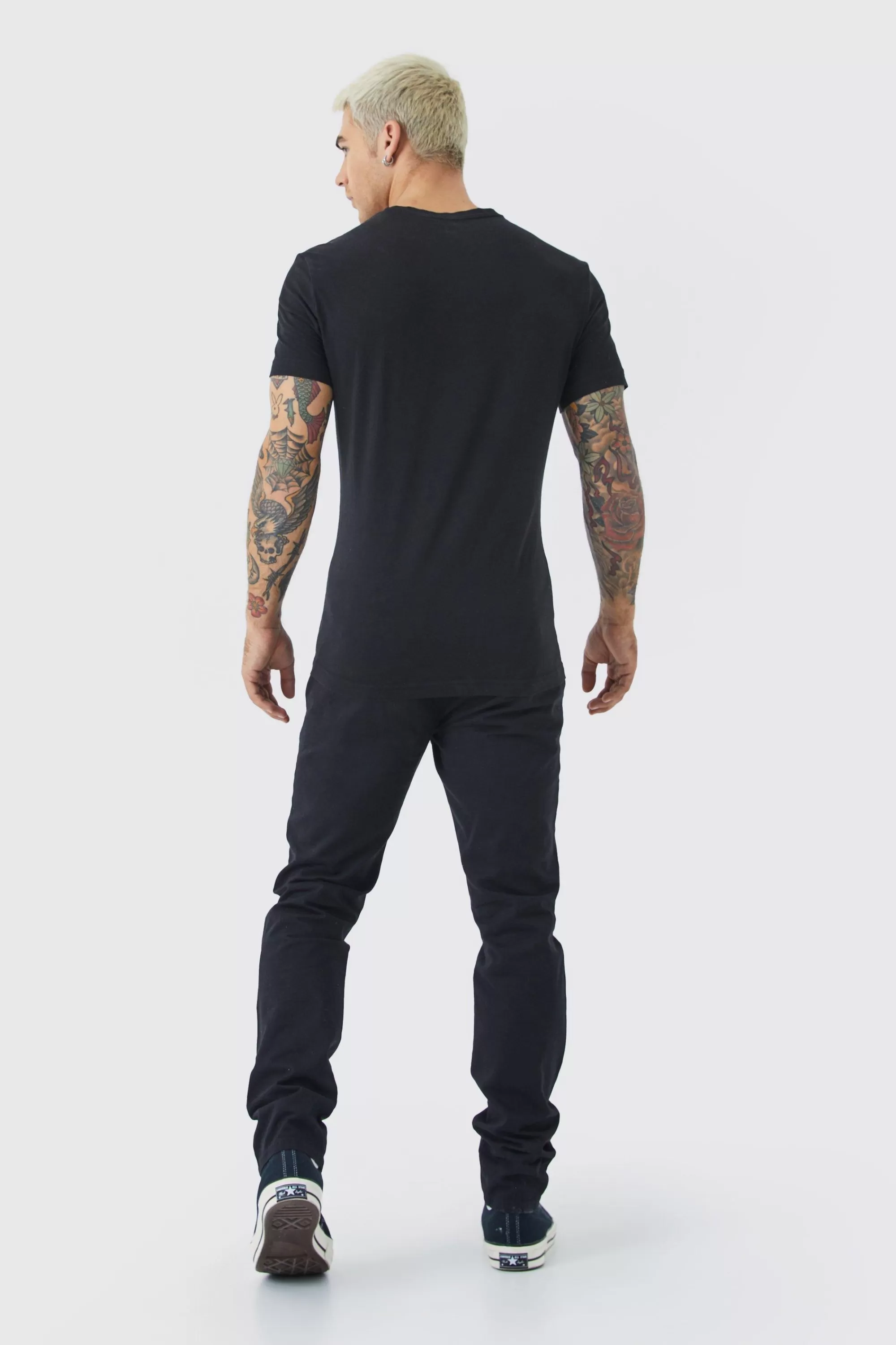 boohooMAN Fixed Waist Skinny Chino Trouser | UK