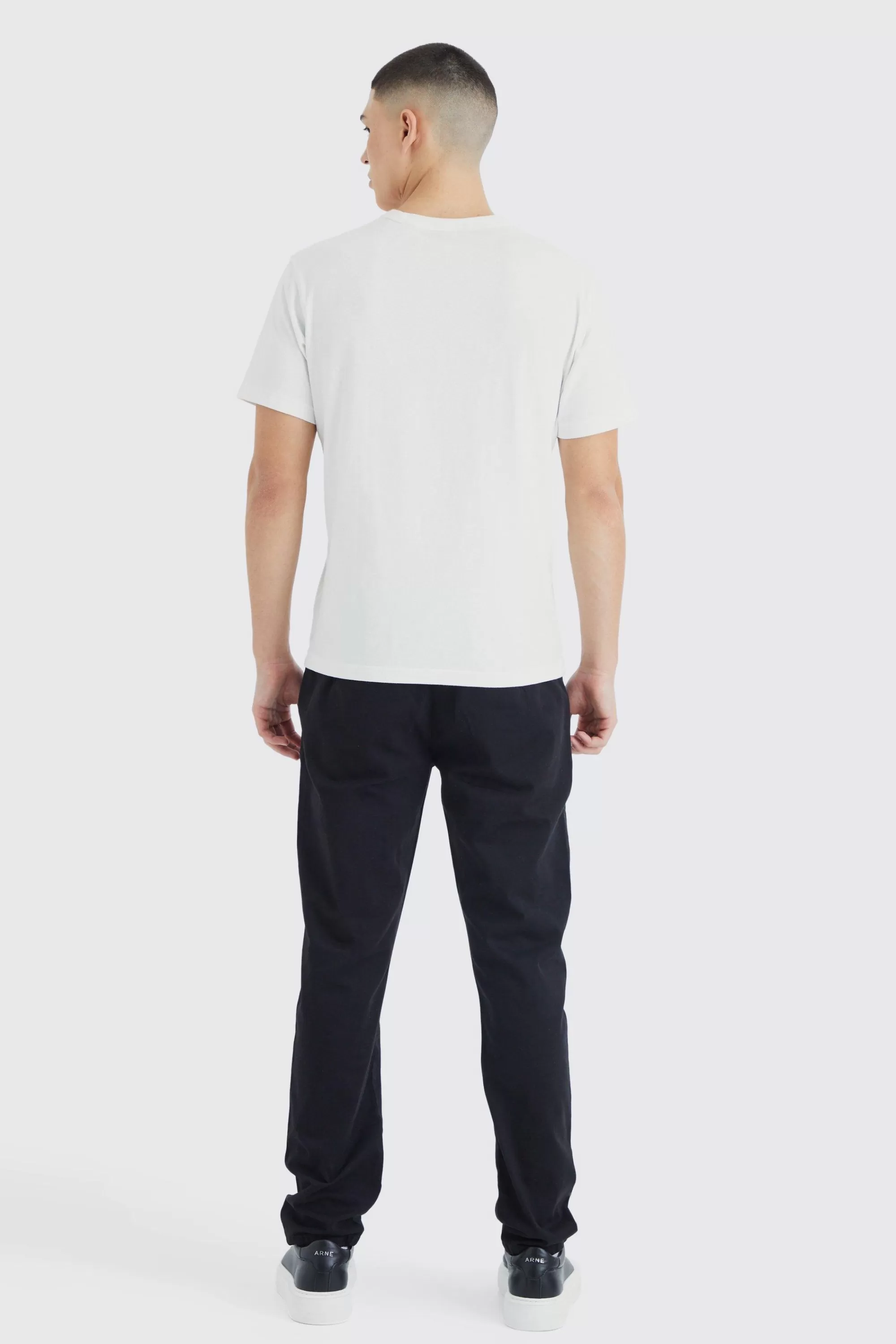 boohooMAN Fixed Waist Slim Chino Trouser | UK