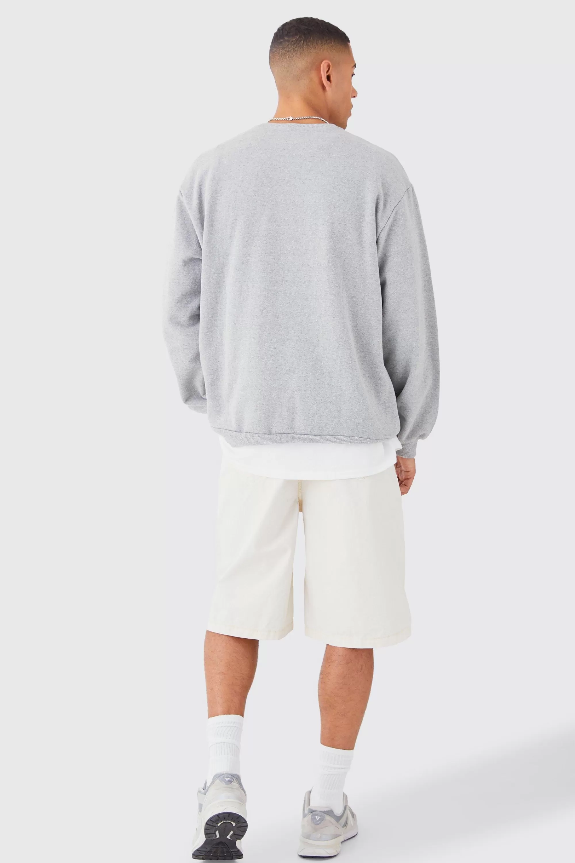 boohooMAN Fixed Waist Washed Longer Length Shorts | UK