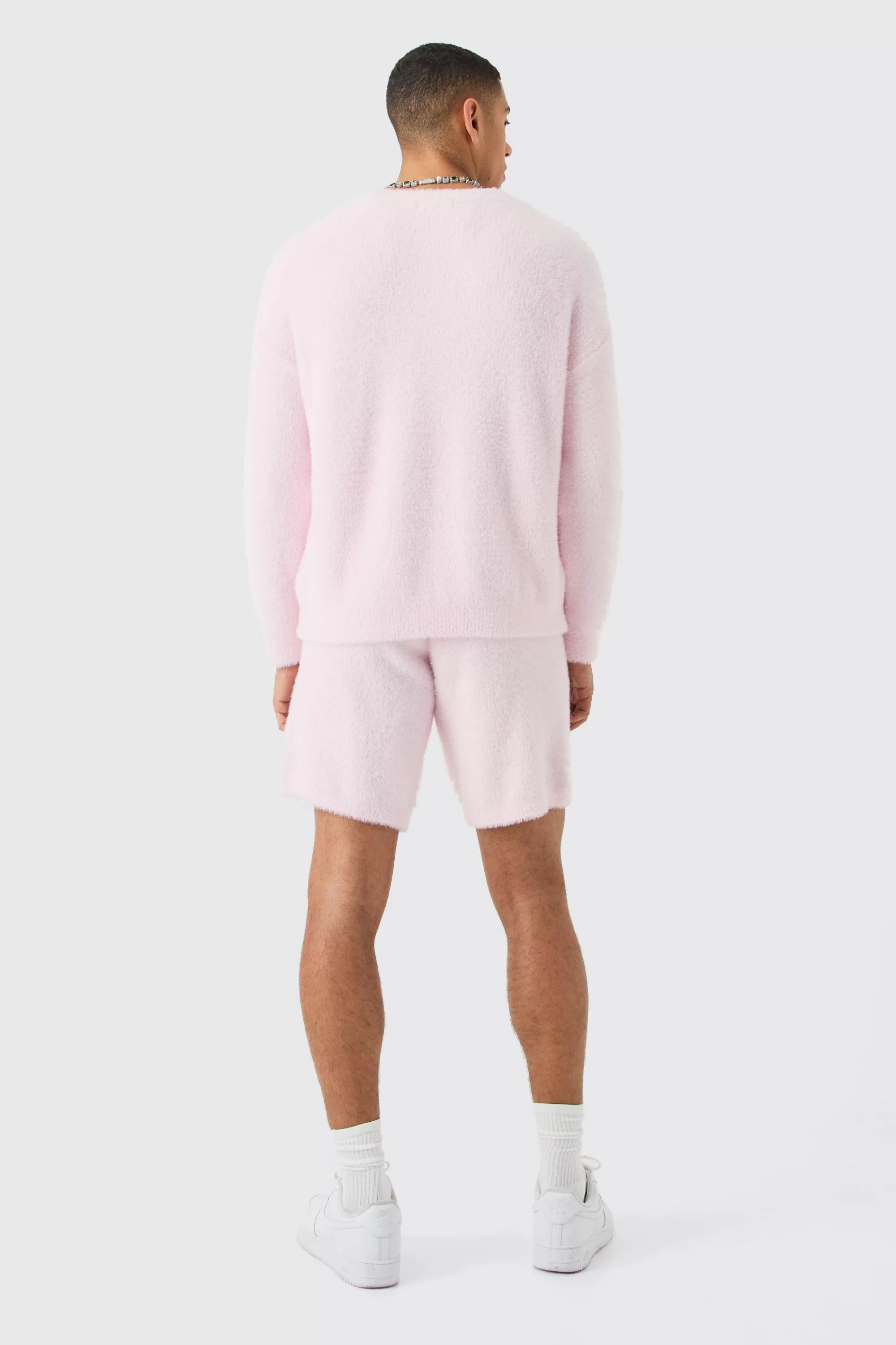 boohooMAN Fluffy Relaxed Short In | UK