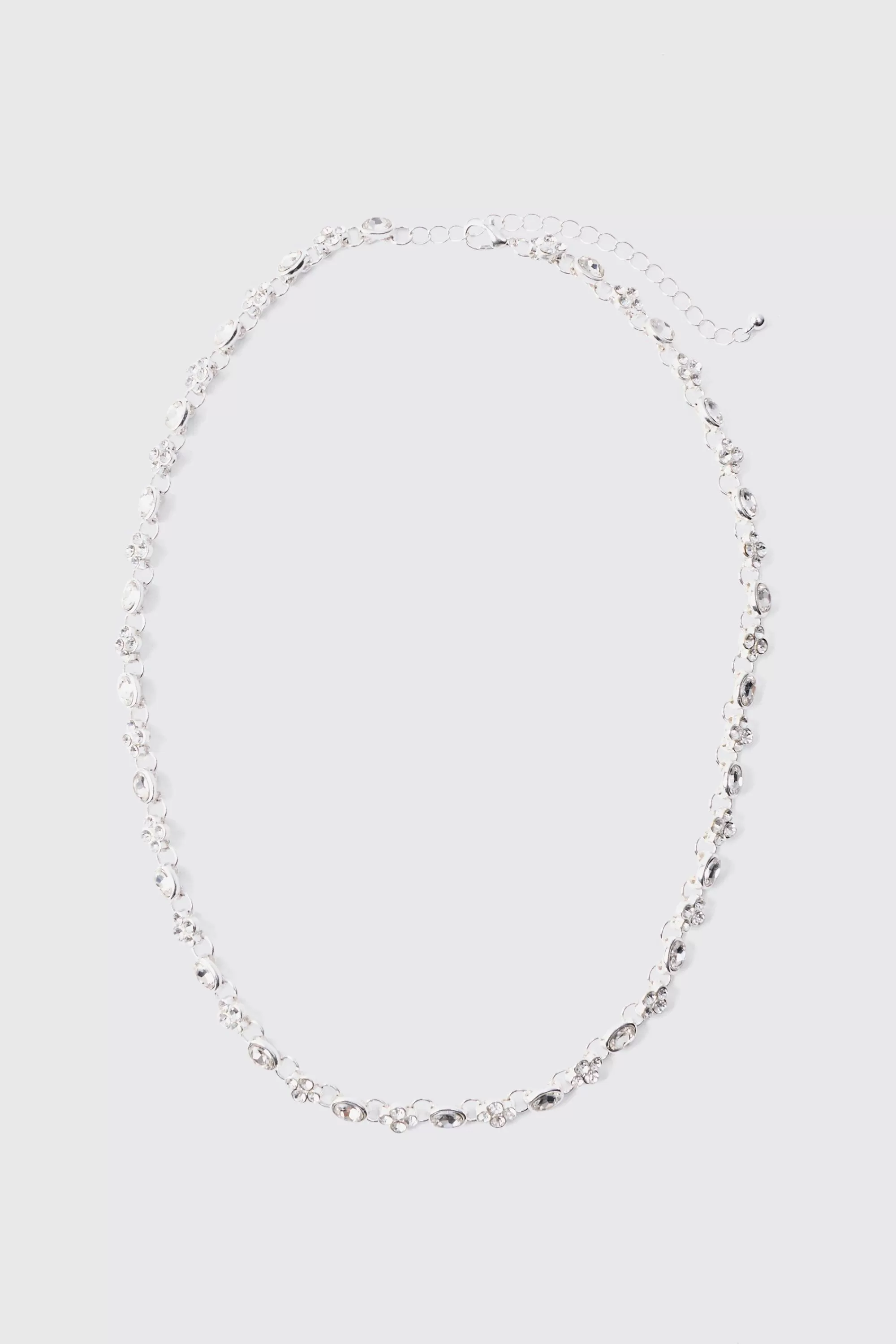 boohooMAN Gem Chain Necklace In | UK