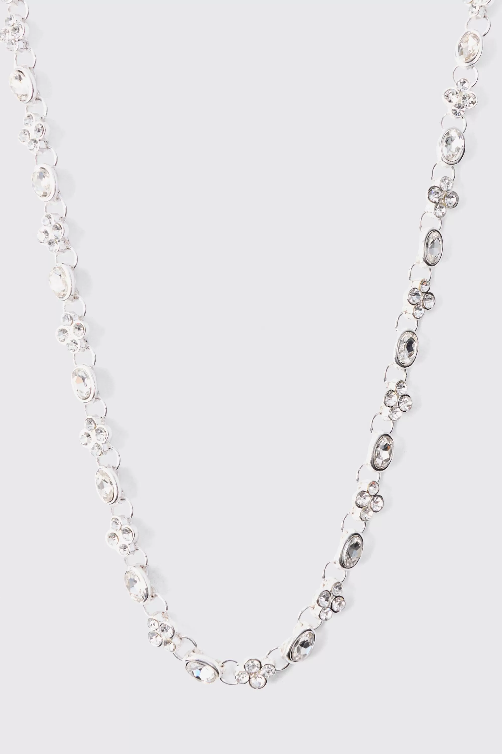 boohooMAN Gem Chain Necklace In | UK