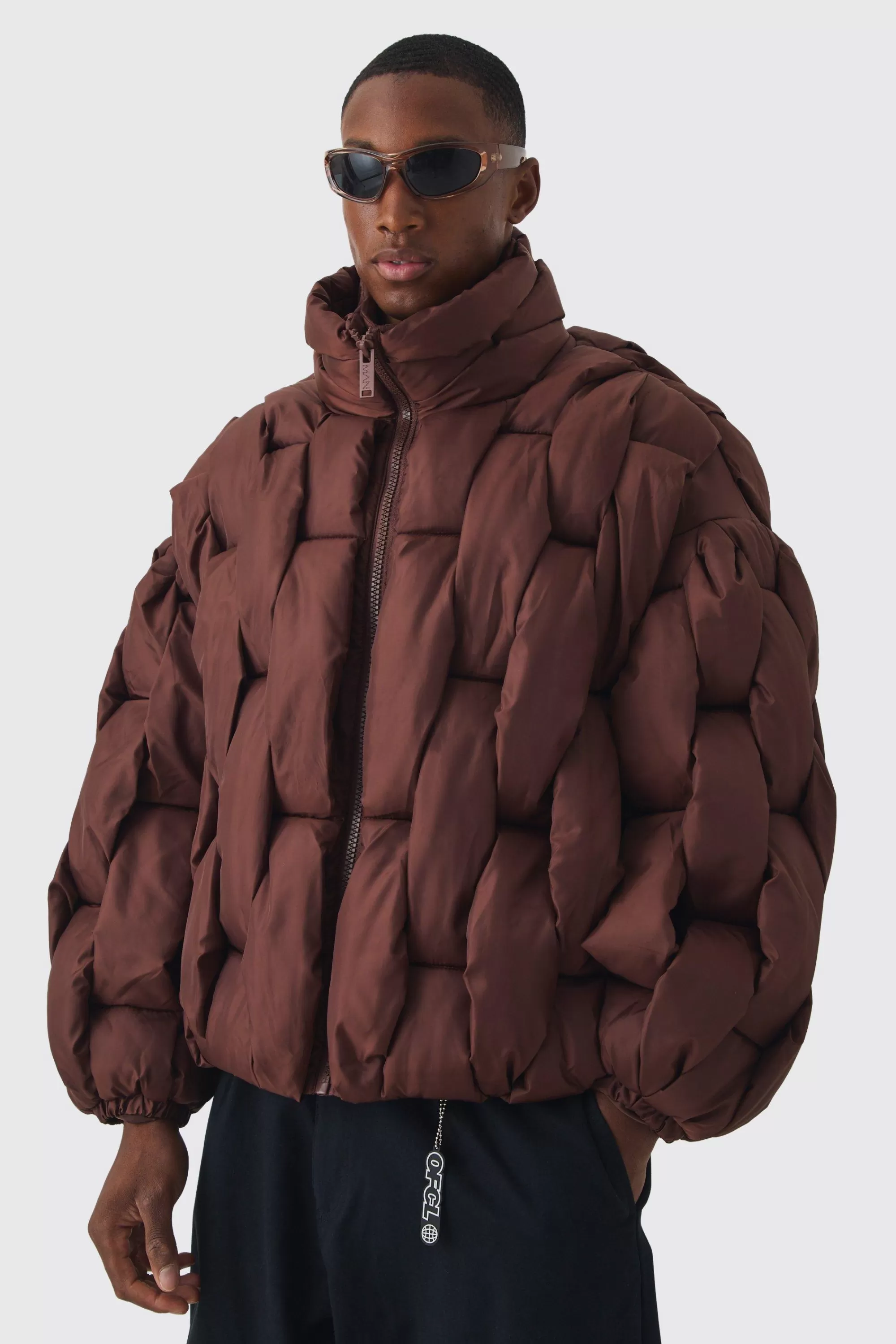 boohooMAN Hand Weft Padded Puffer | UK