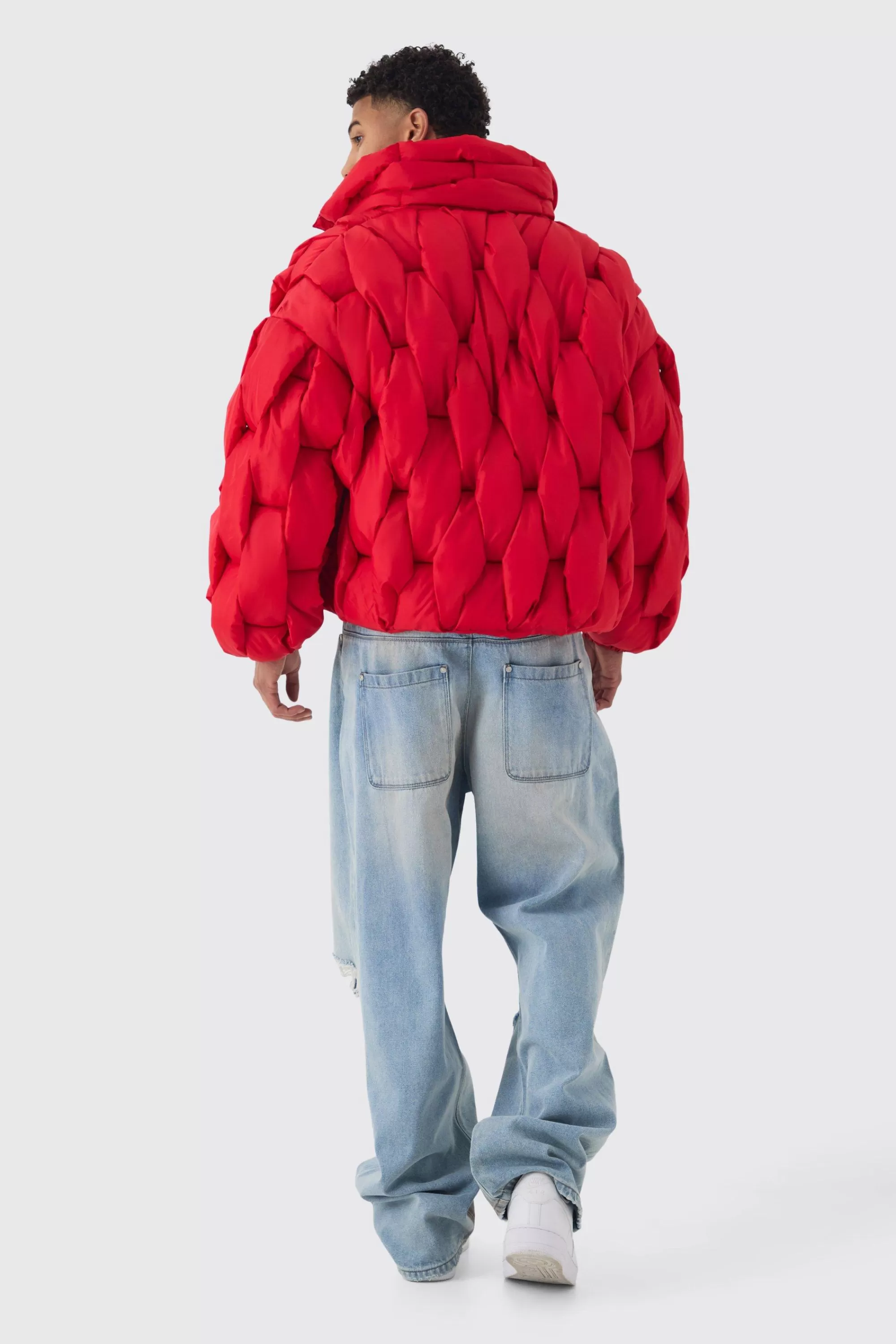 boohooMAN Hand Weft Padded Puffer | UK