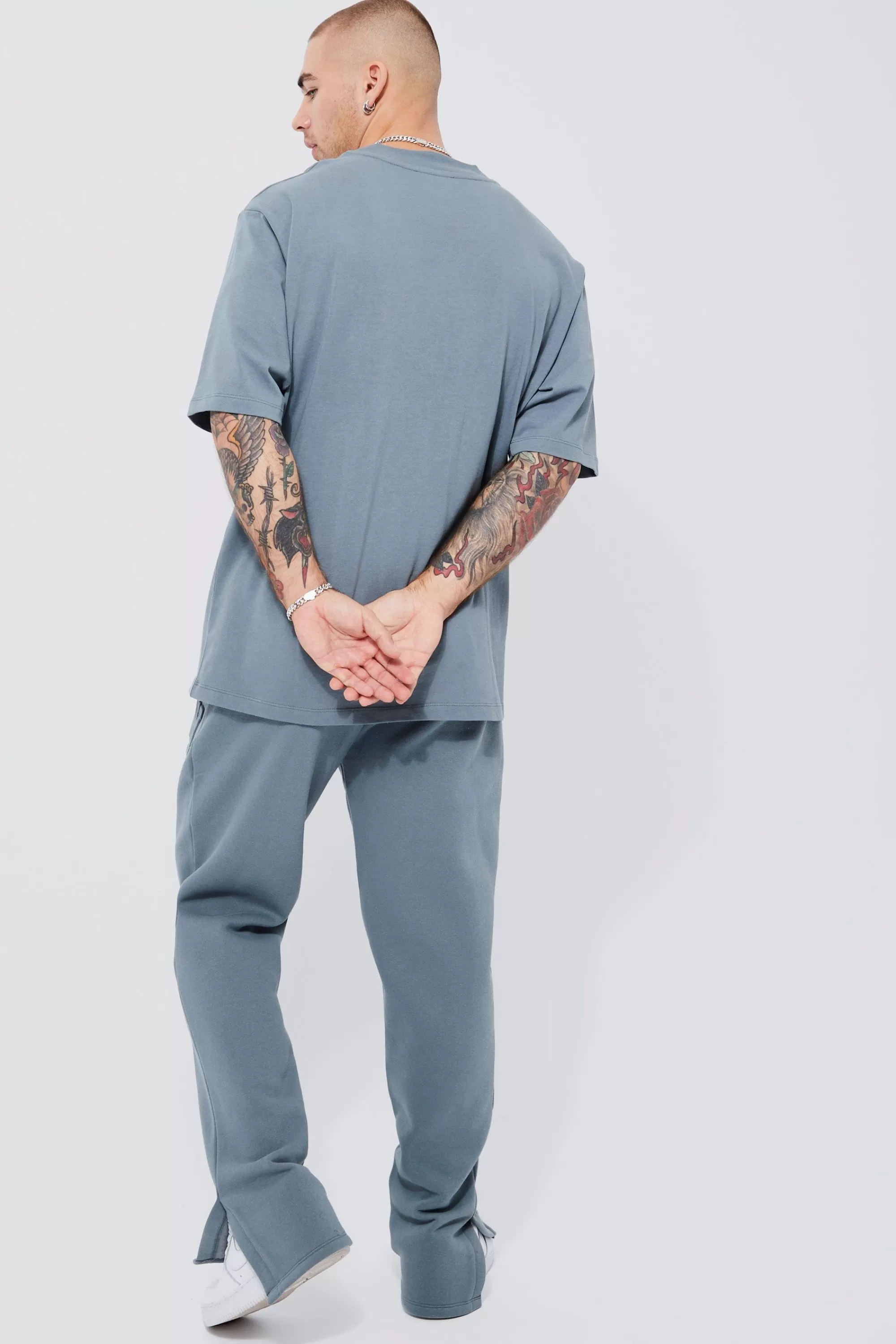 boohooMAN Heavyweight Embossed New York Baseball Tracksuit | UK