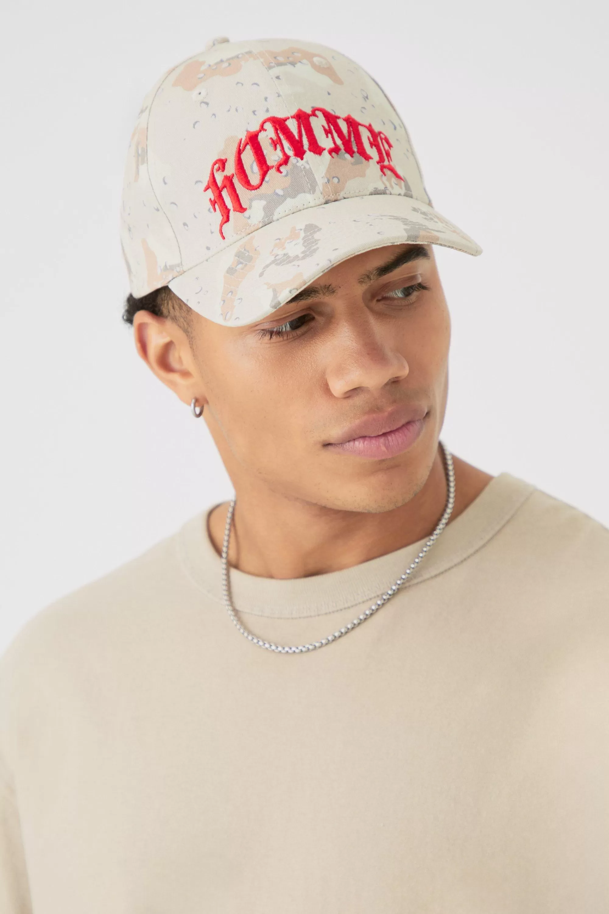 boohooMAN Homme Camo Cap In | UK