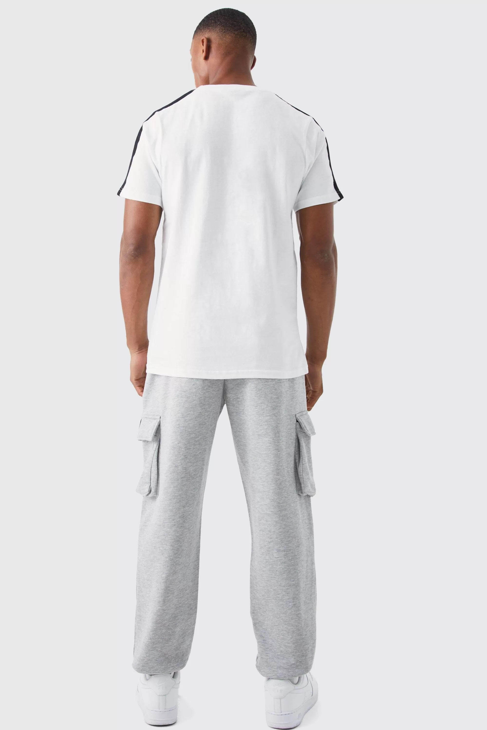 boohooMAN Jersey Cargo Jogger With Woven Tab | UK