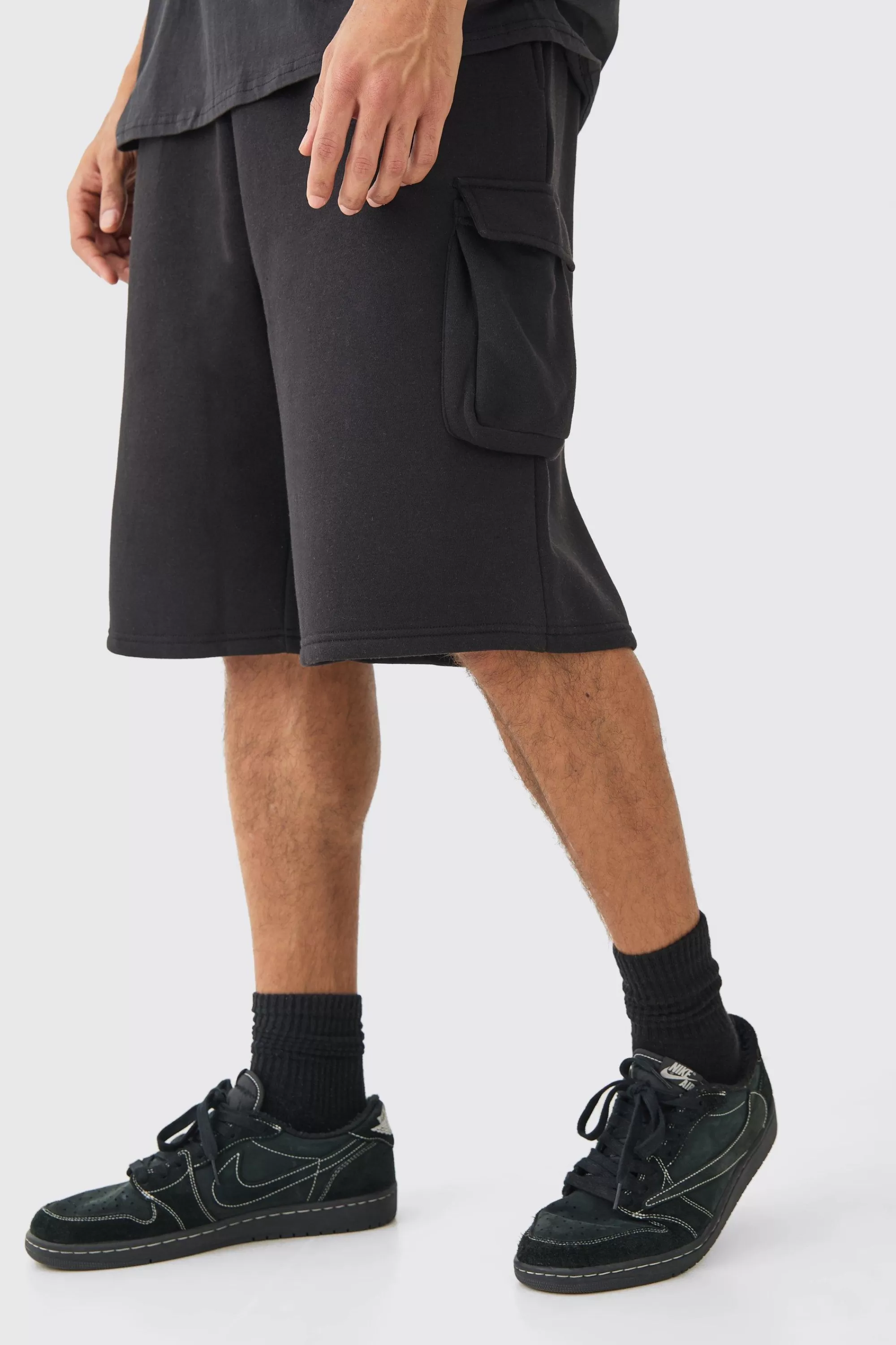 boohooMAN Jersey Cargo Jort | UK