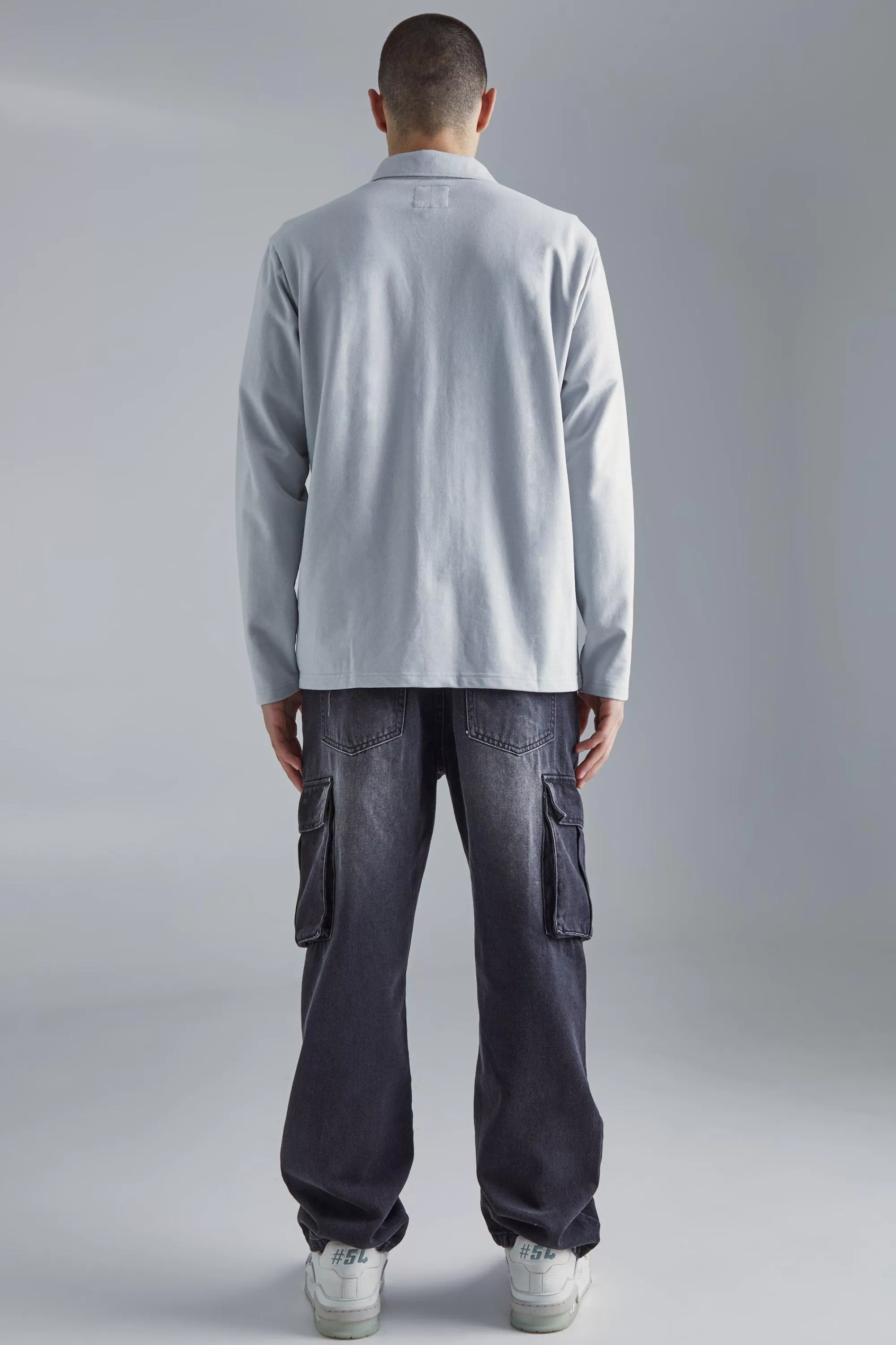 boohooMAN Jersey Utility Button Through Overshirt | UK