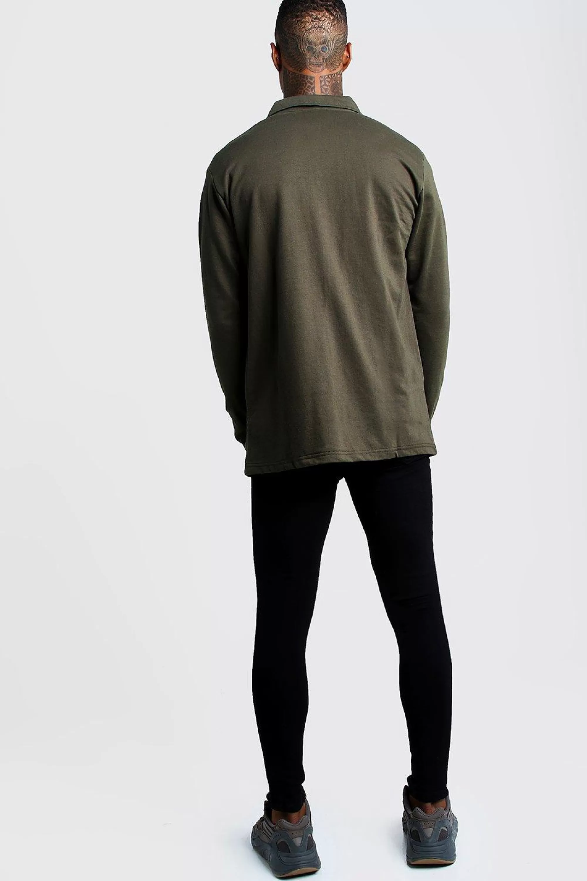 boohooMAN Jersey Utility Button Through Overshirt | UK