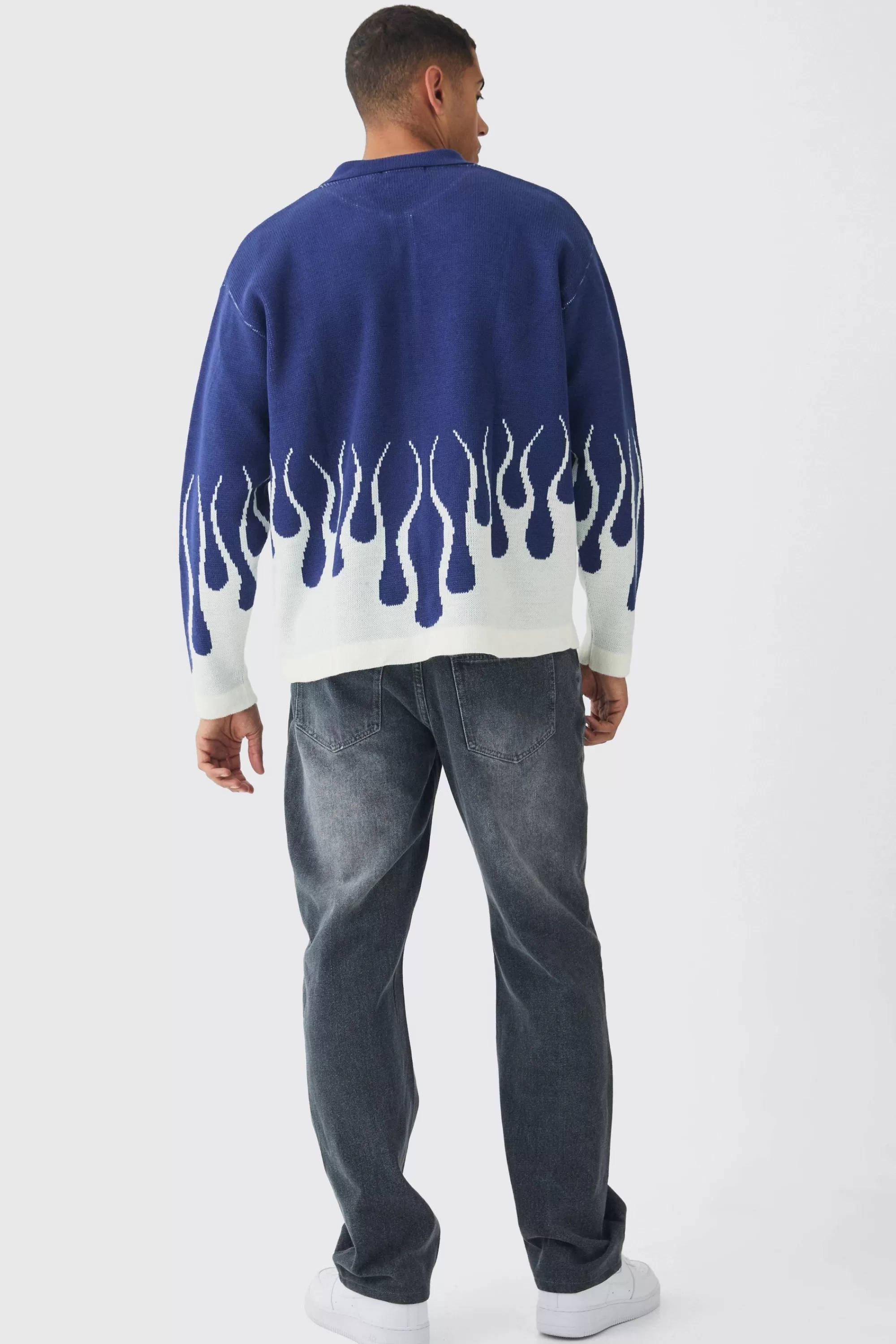 boohooMAN Knitted Moto Bomber Jacket In | UK