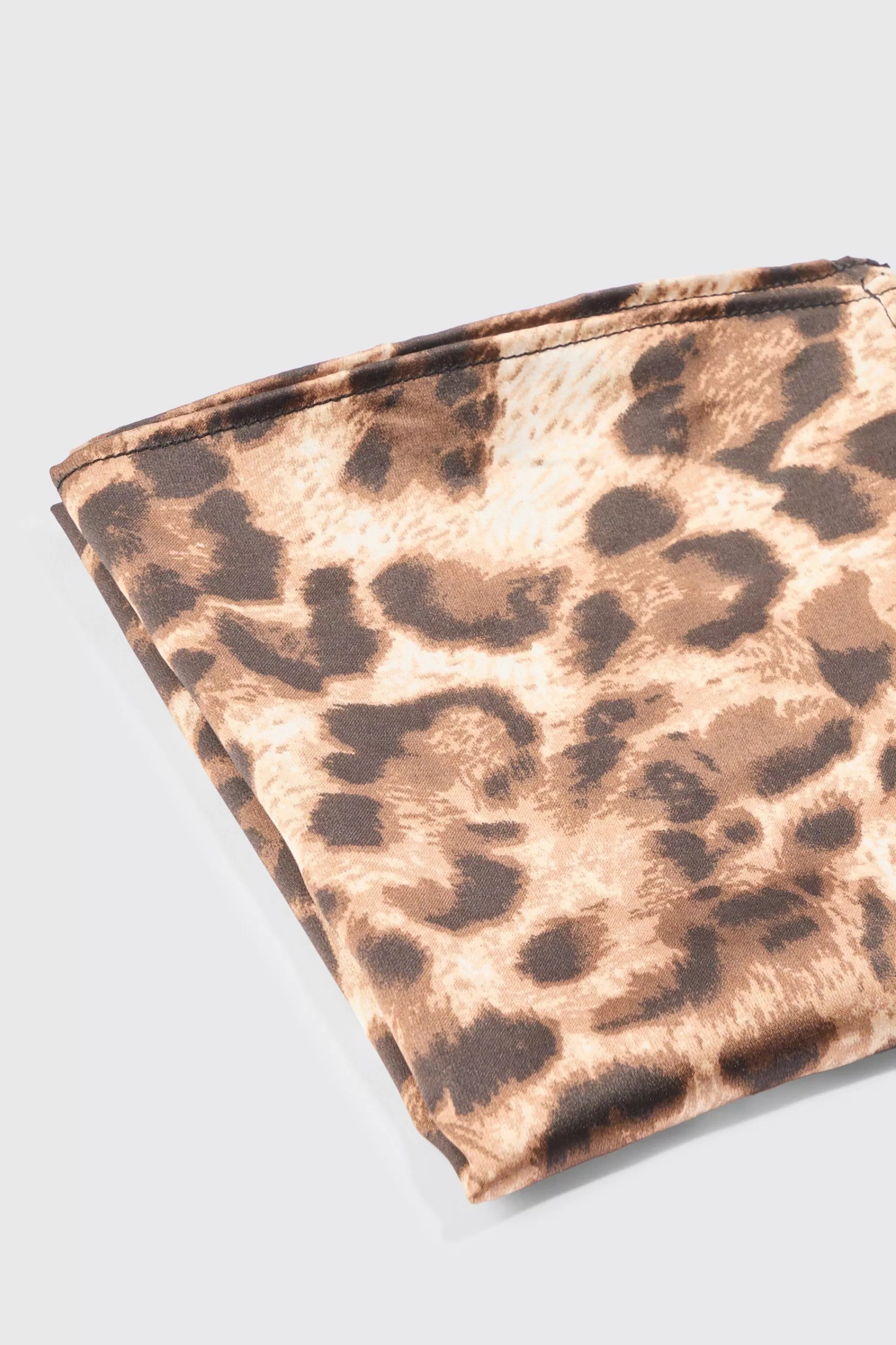 boohooMAN Leopard Satin Scarf | UK
