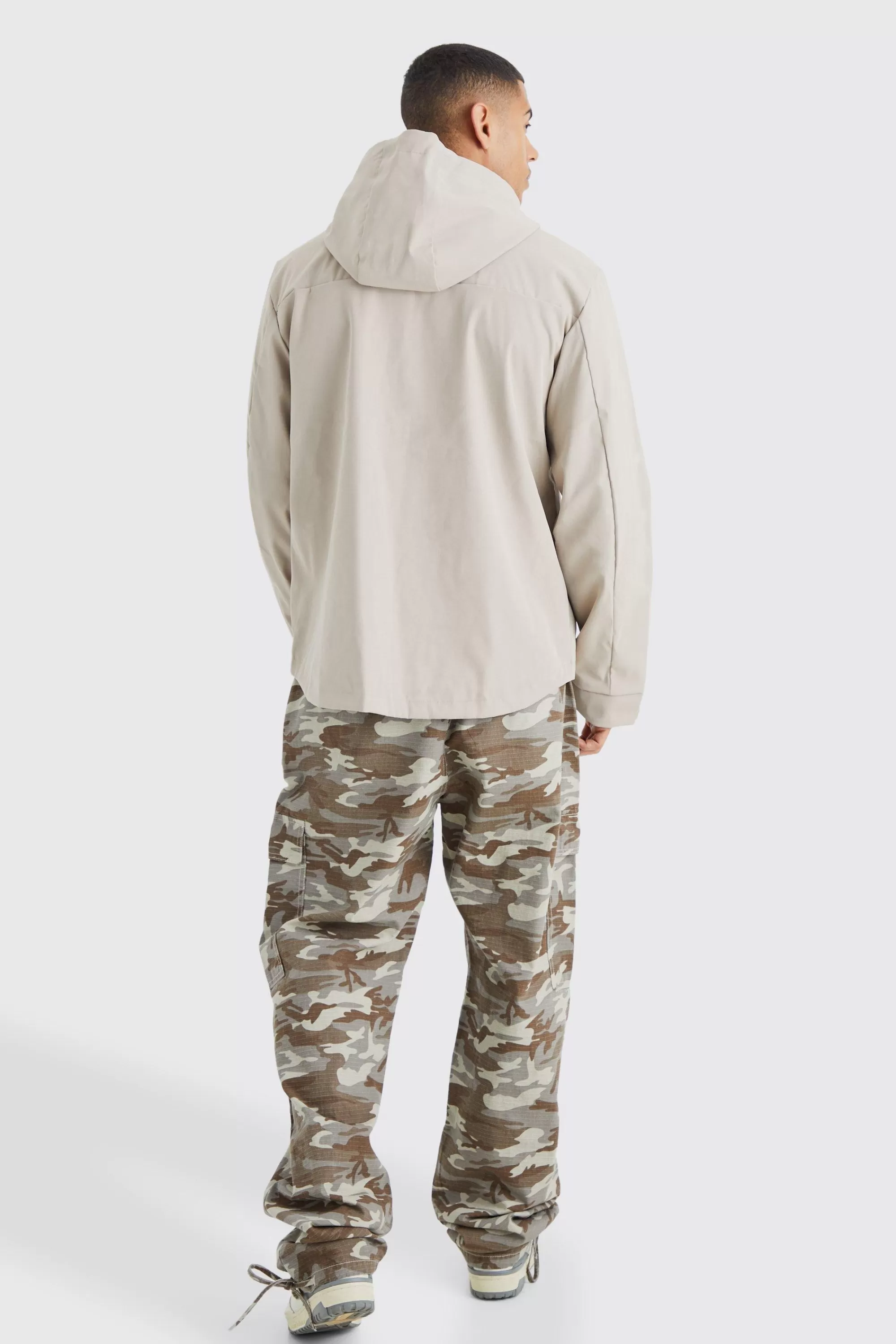 boohooMAN Lightweight Hooded Parka | UK