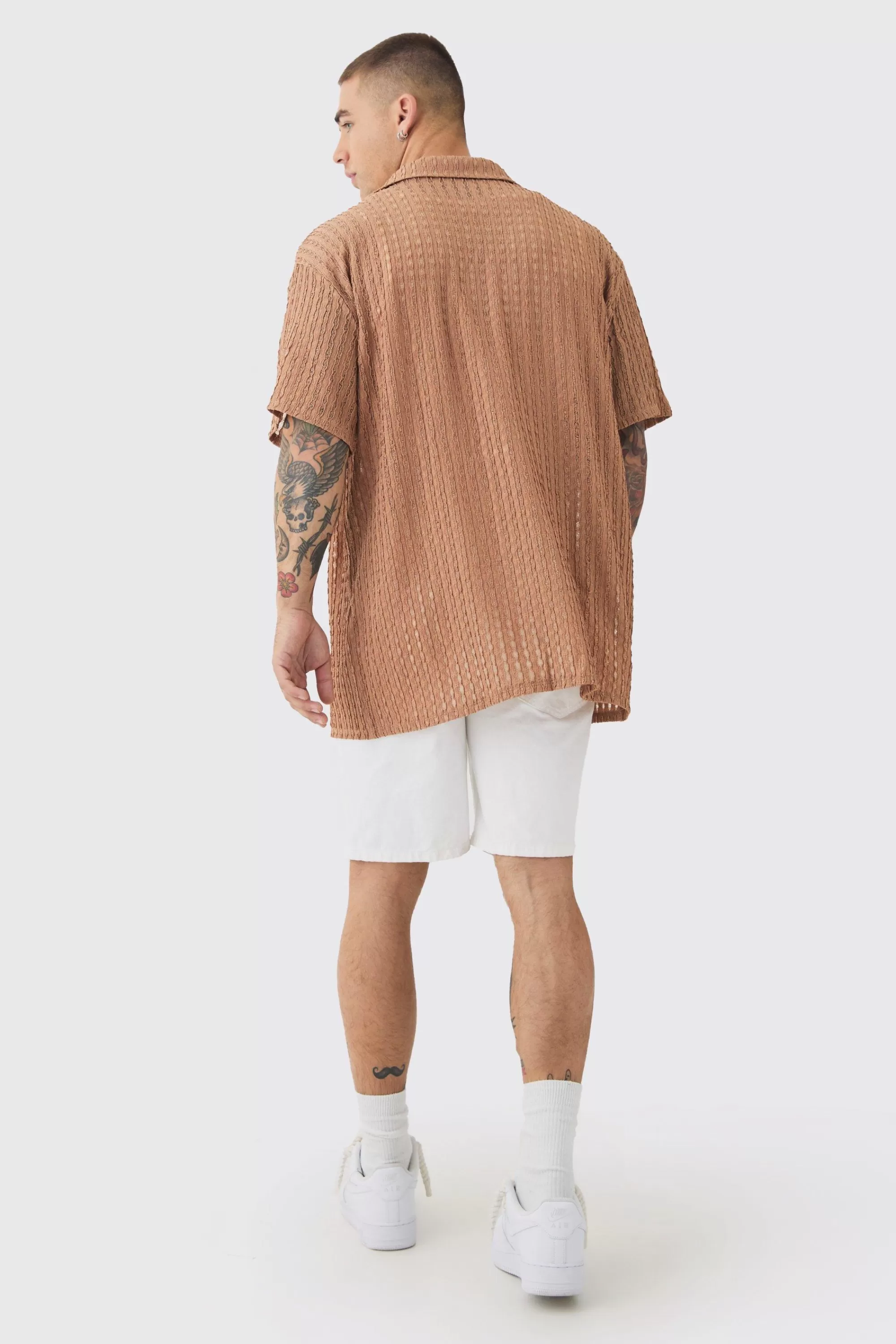 boohooMAN Lightweight Oversized Shirt | UK