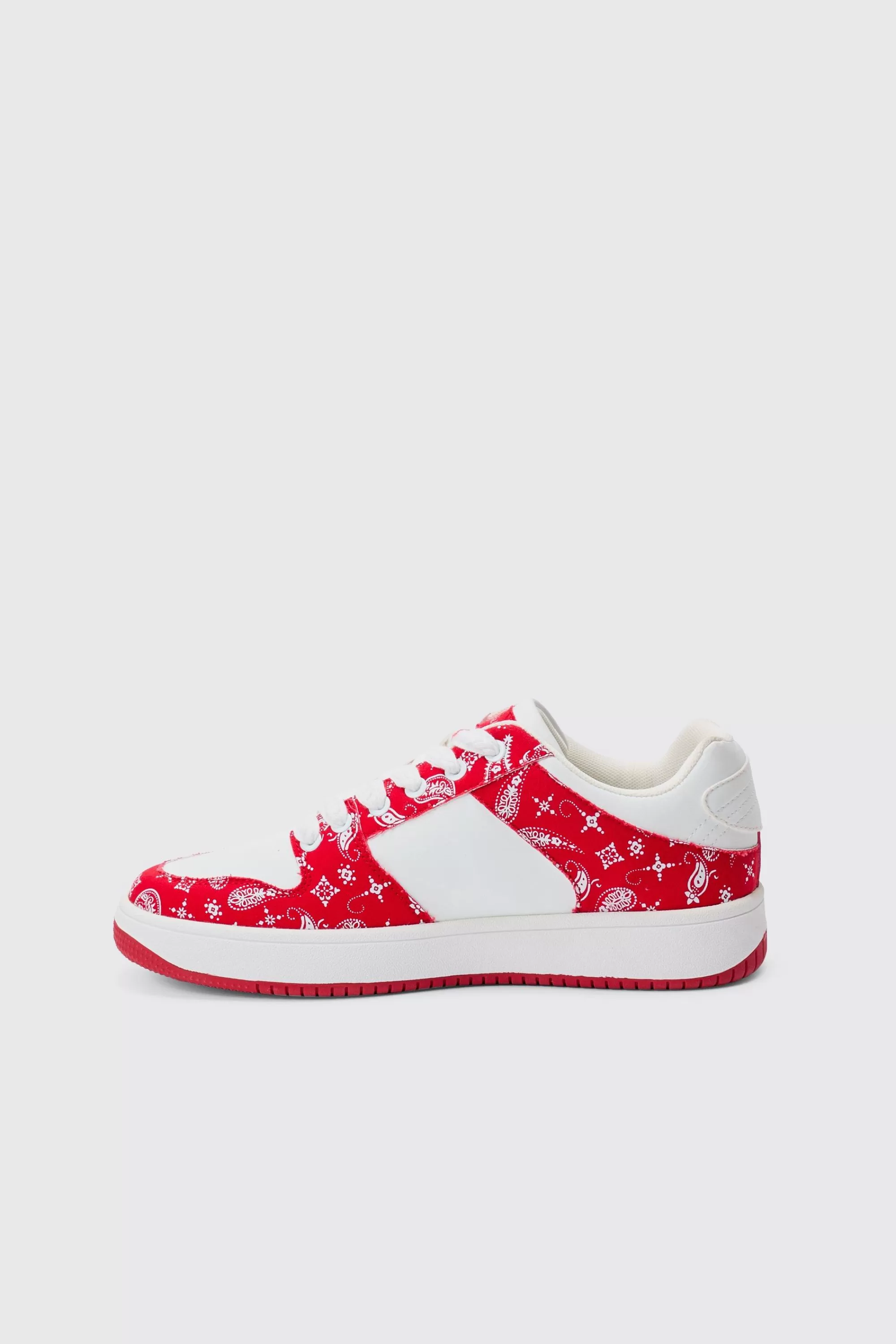 boohooMAN Limited Edition Bandana Print Chunky Trainer In | UK