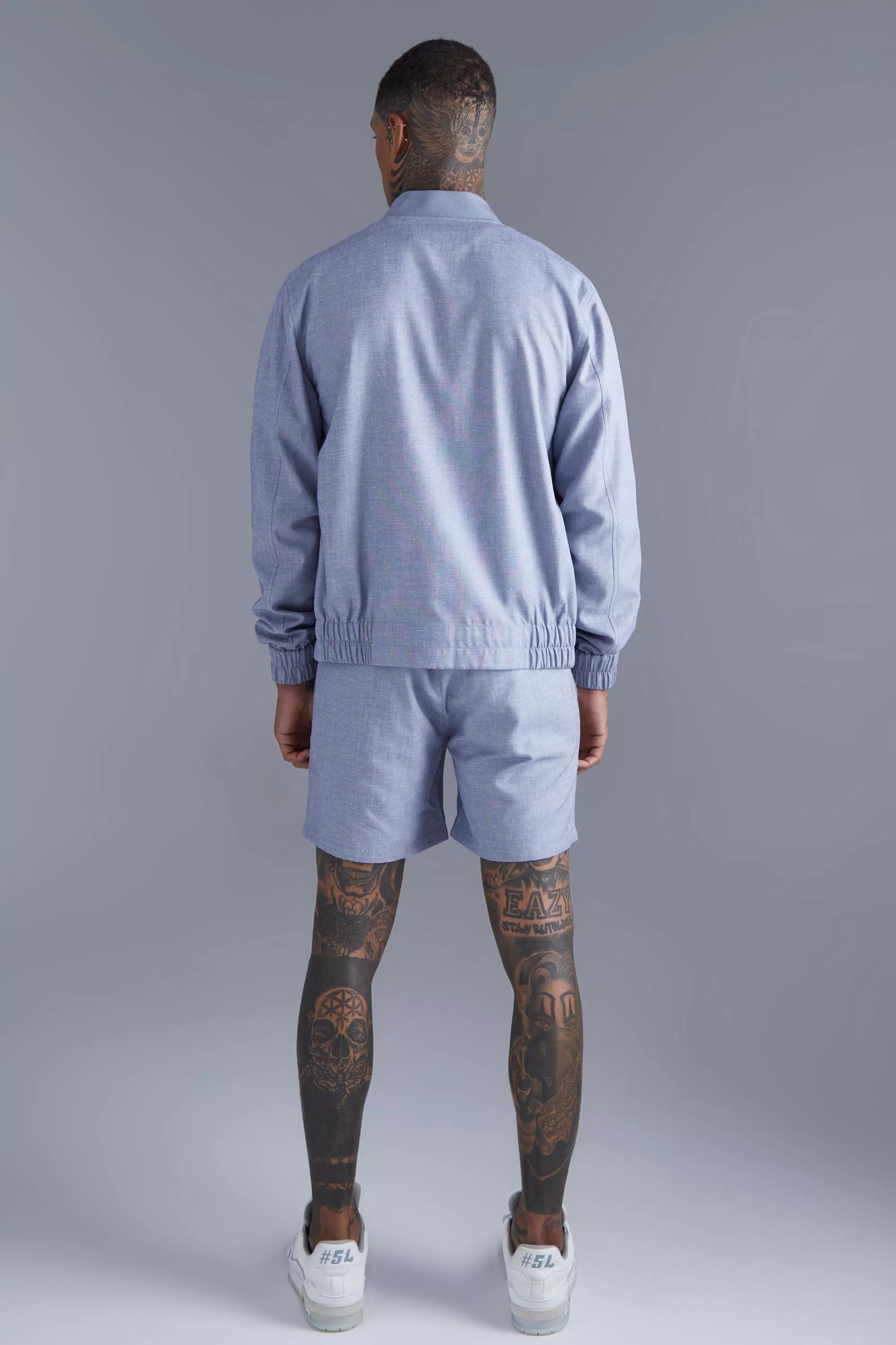 boohooMAN Linen Bomber | UK
