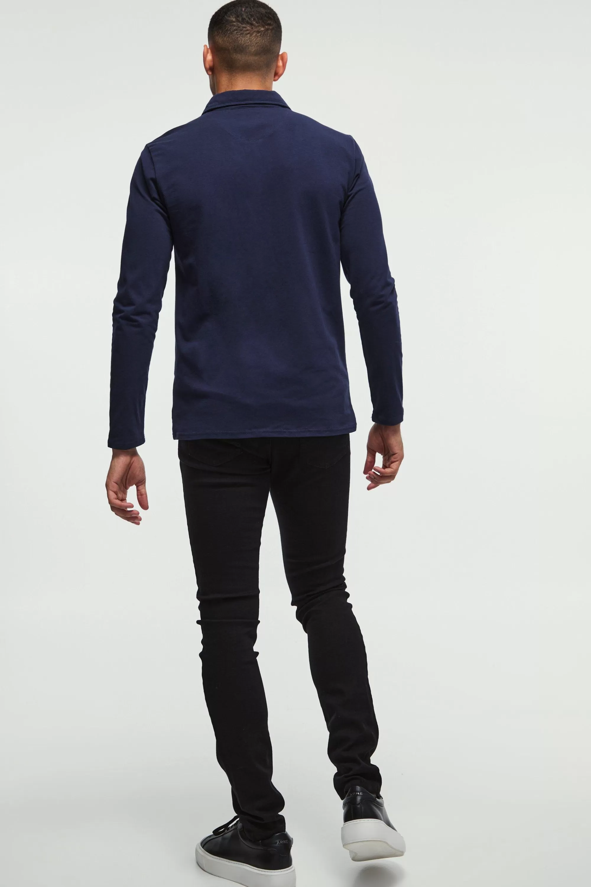 boohooMAN Long Sleeve Slim Fit Jersey Shirt | UK
