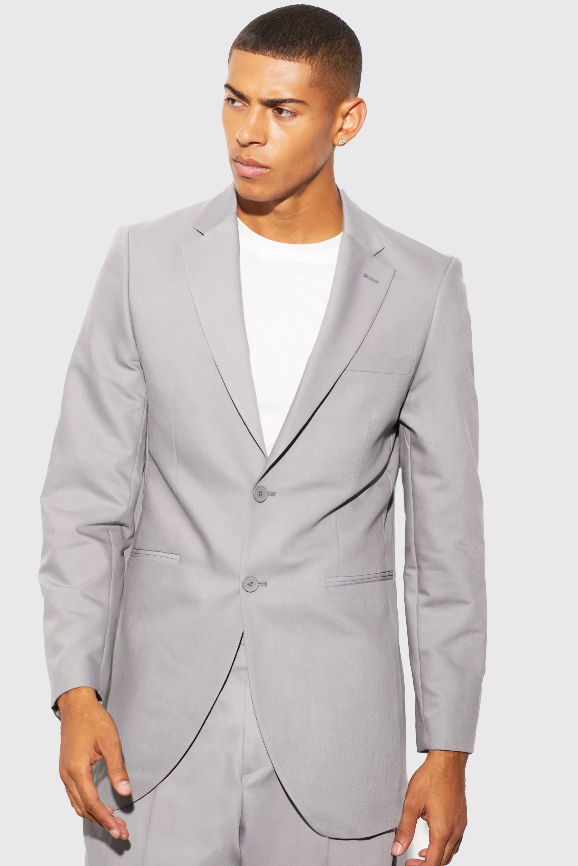 boohooMAN Longline Slim Blazer | UK