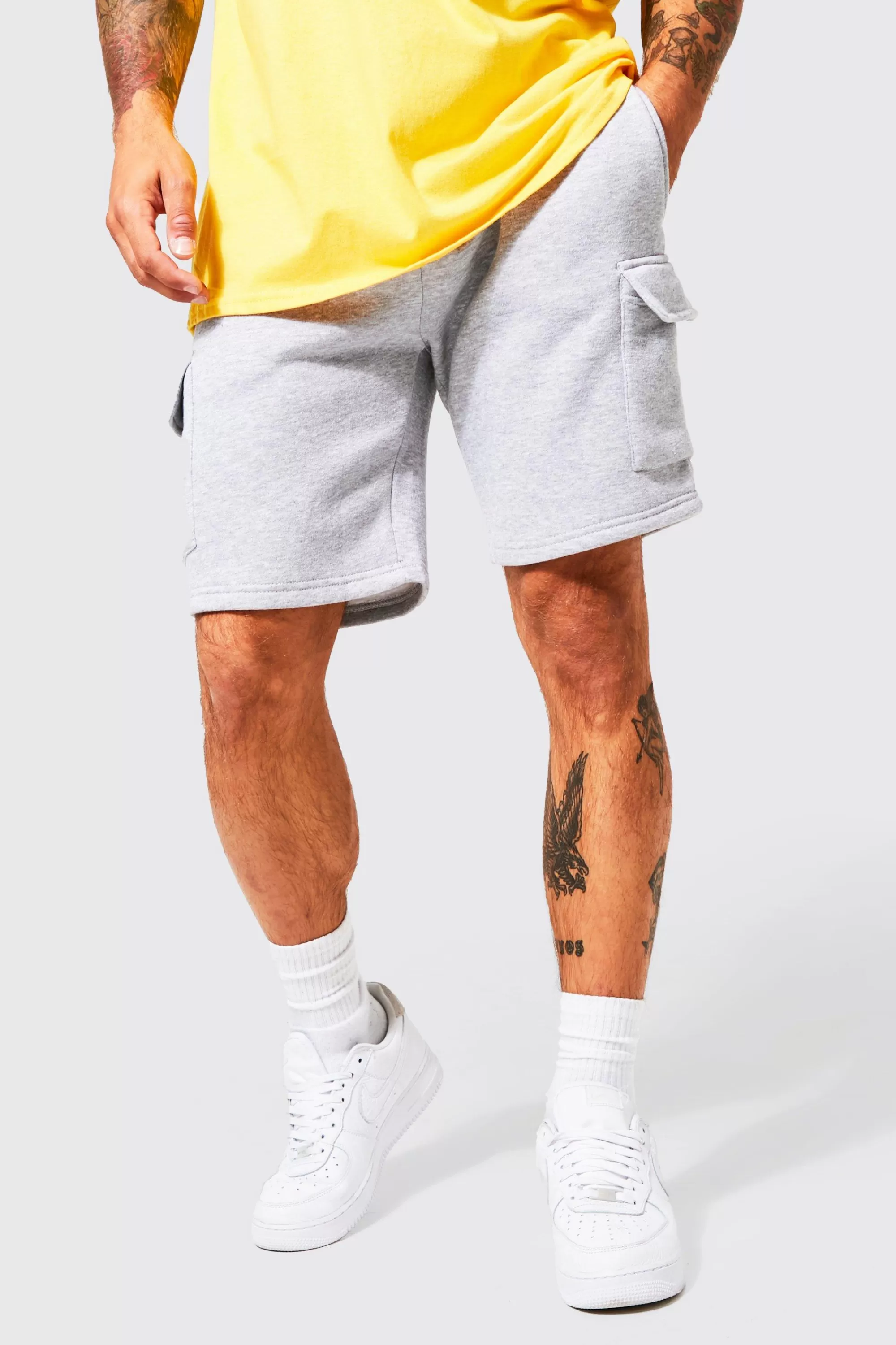 boohooMAN Loose Fit Cargo Jersey Short | UK