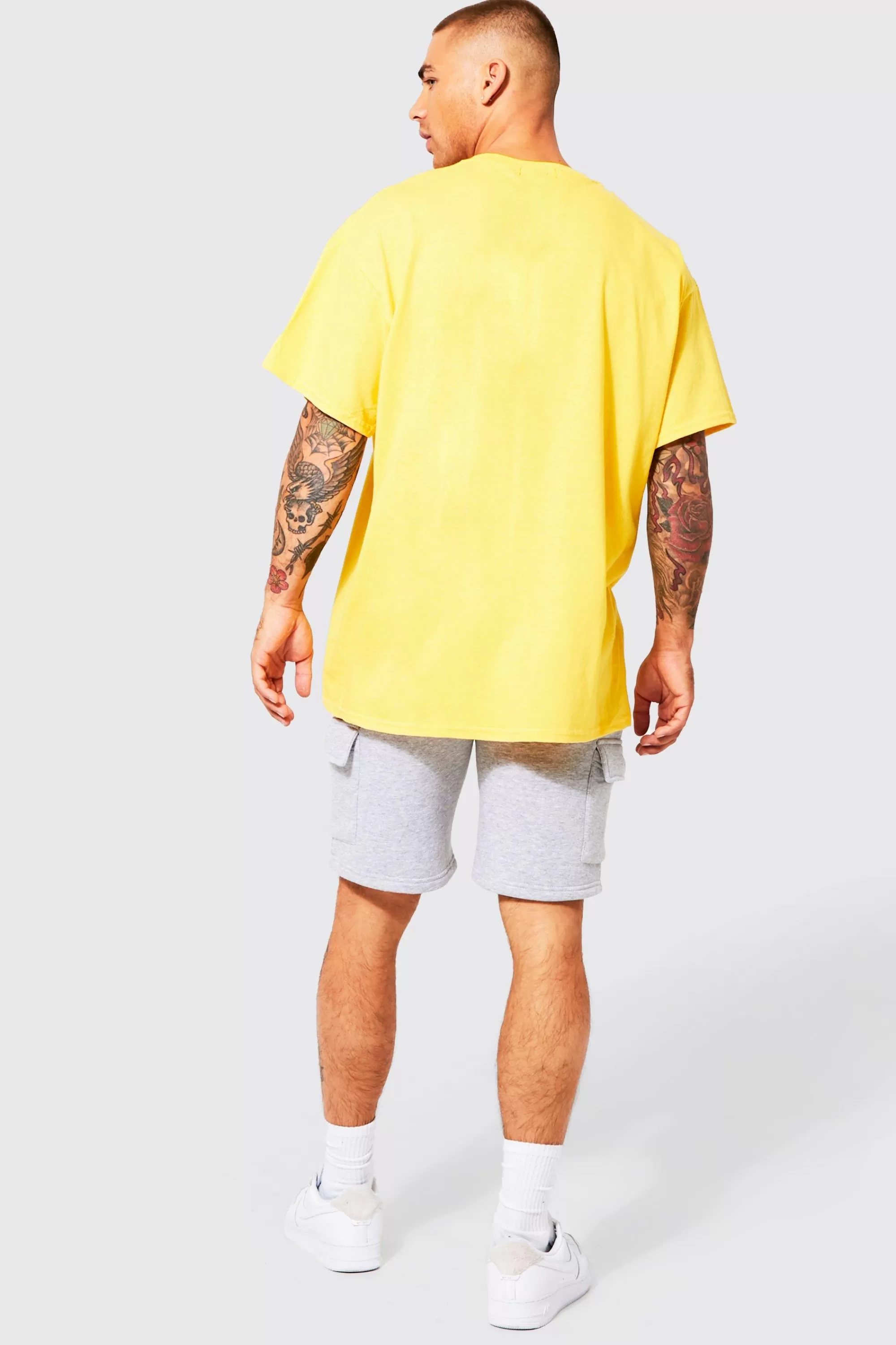 boohooMAN Loose Fit Cargo Jersey Short | UK