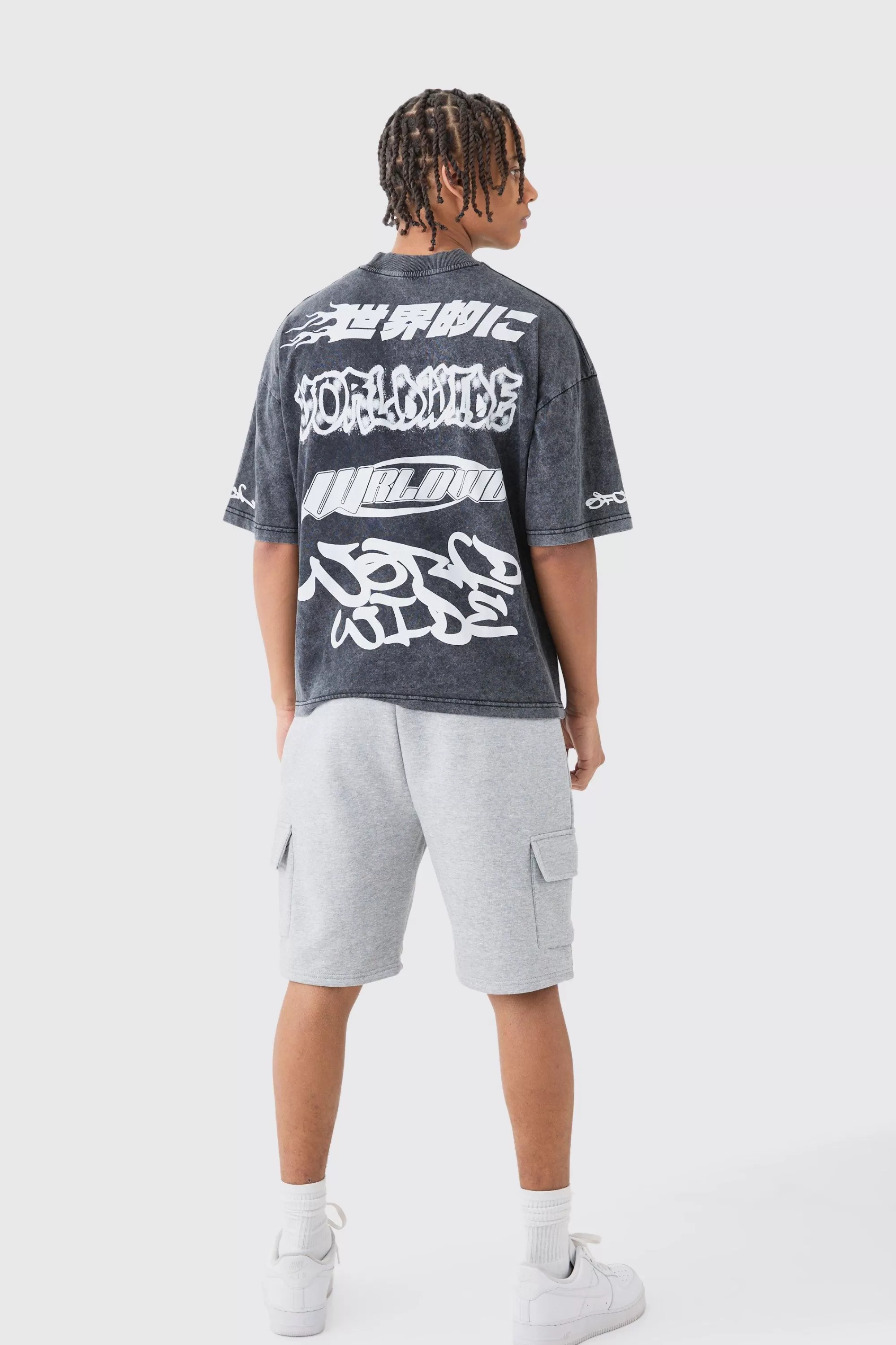 boohooMAN Loose Fit Cargo Short | UK