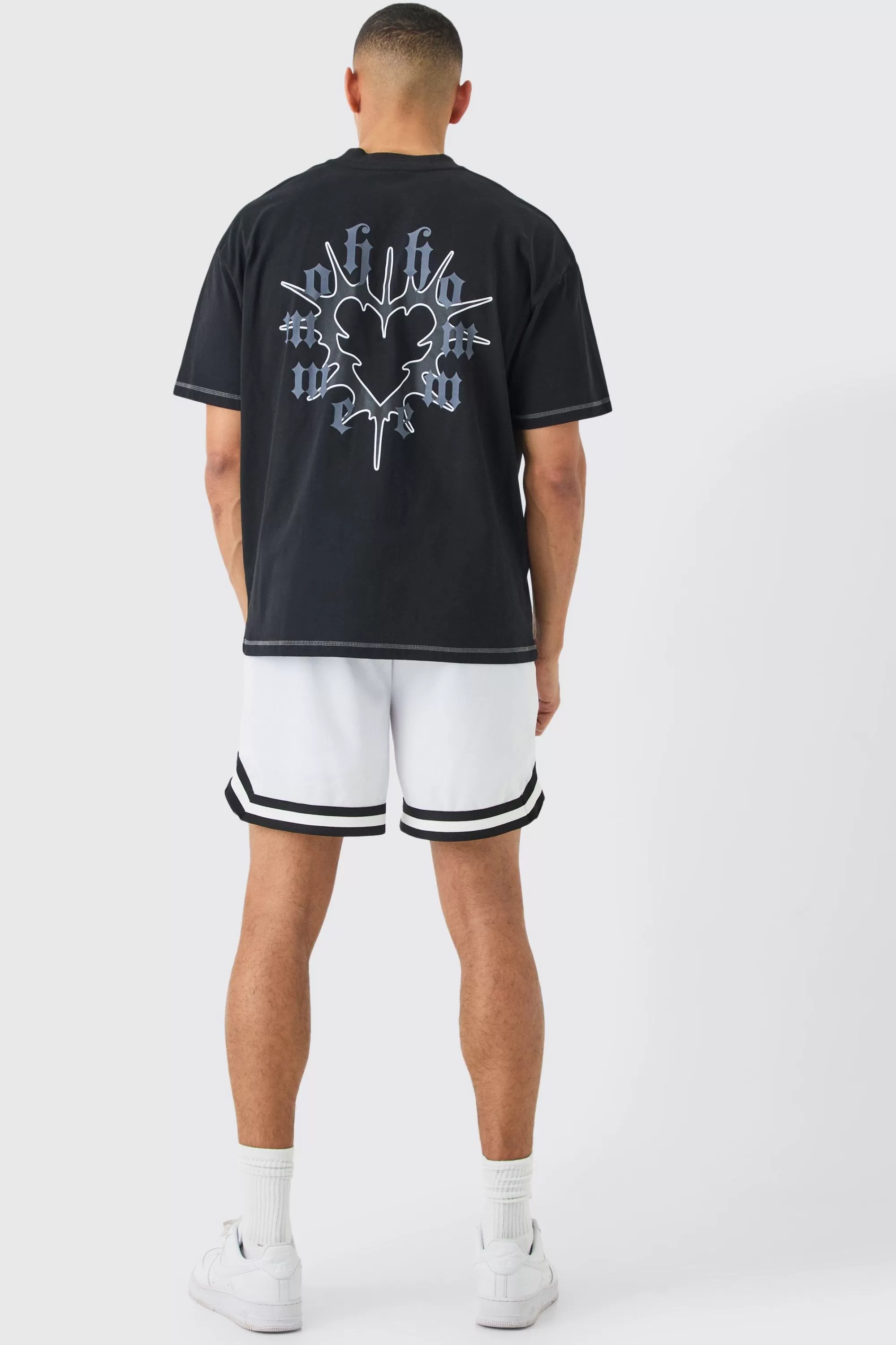 boohooMAN Loose Fit Mesh Short Length Basketball Short | UK