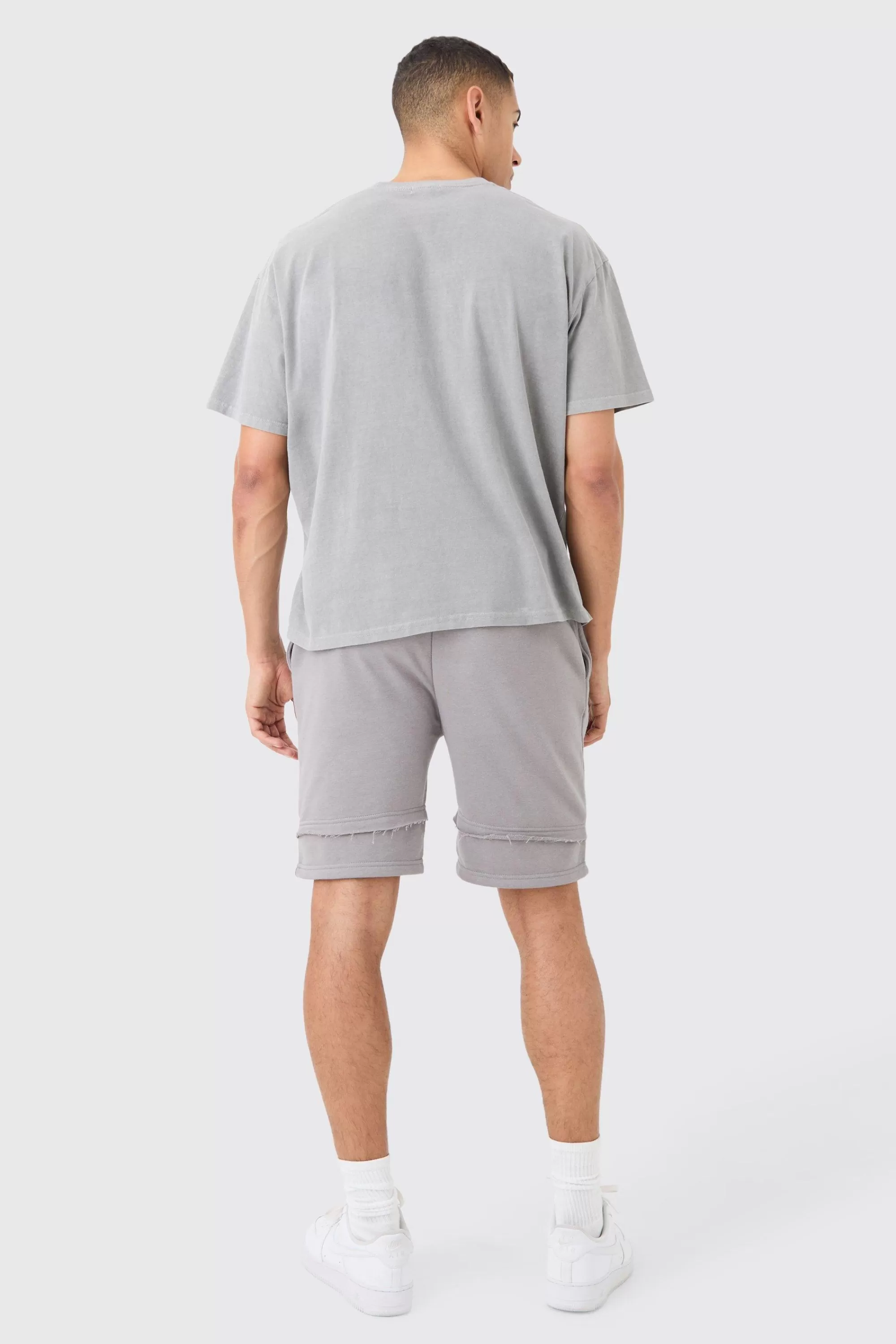 boohooMAN Loose Fit Raw Layer Short | UK