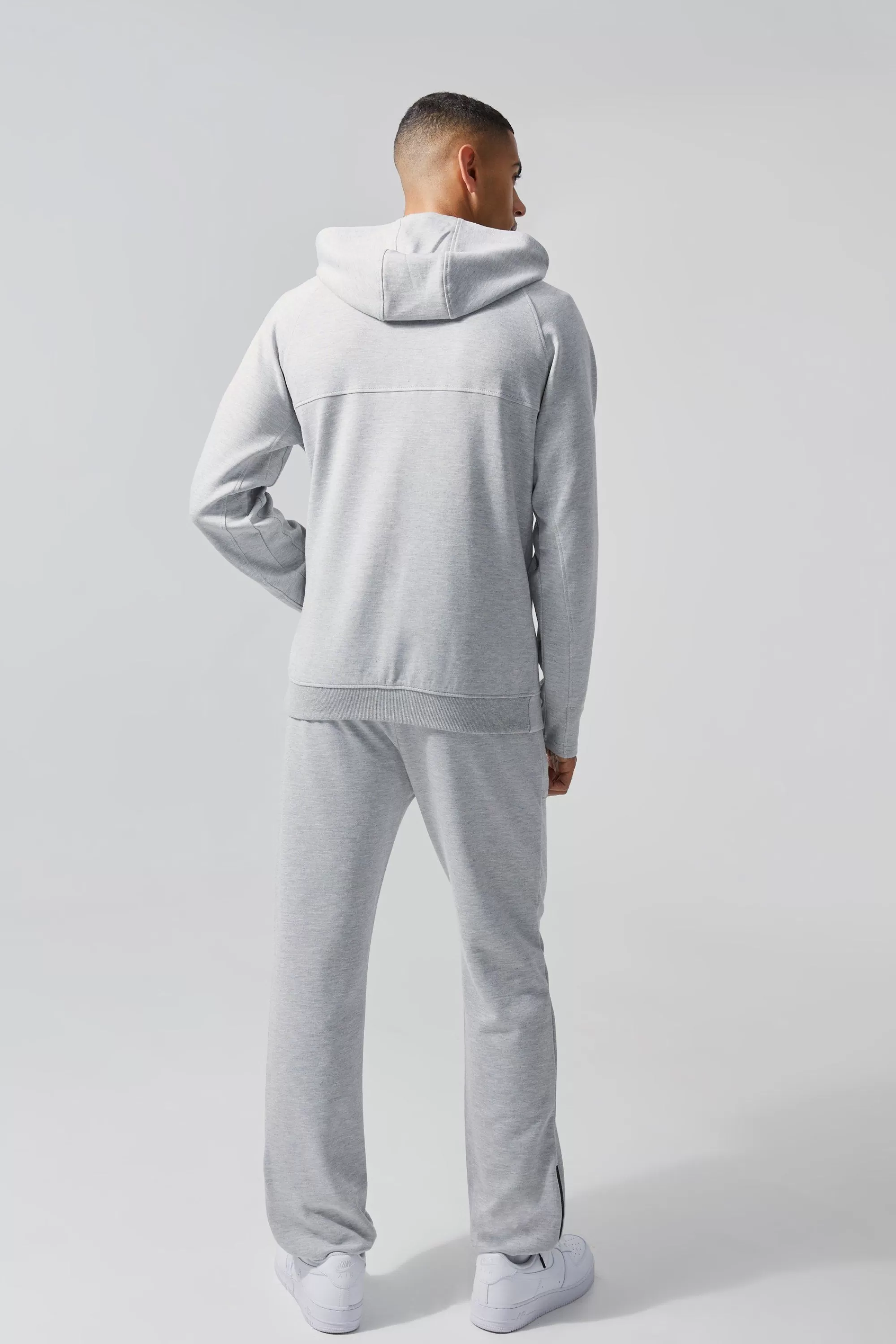boohooMAN Man Active Fleece Regular Fit Zip Thru Hoodie | UK