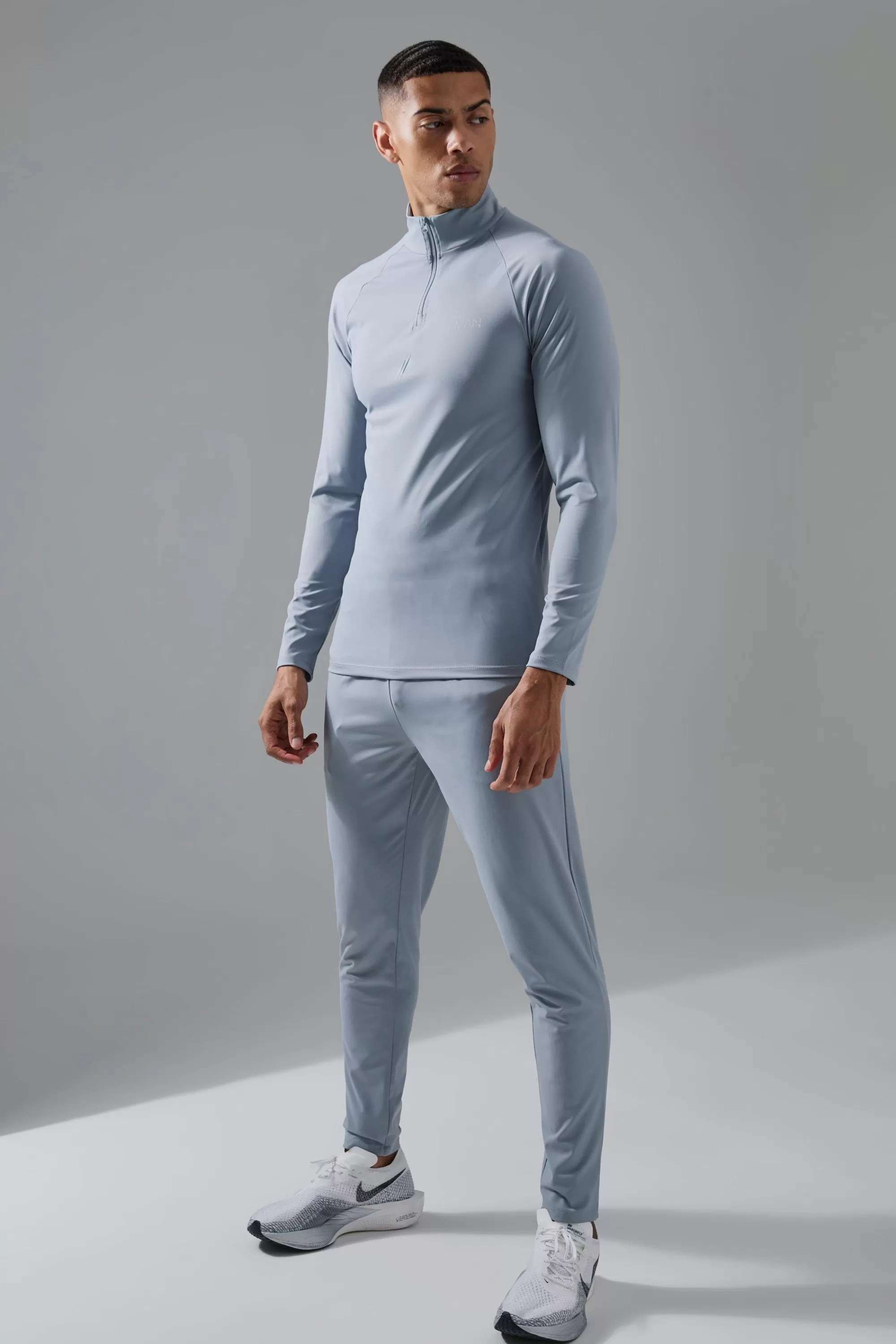boohooMAN Man Active Gym 1/4 Zip Tracksuit | UK