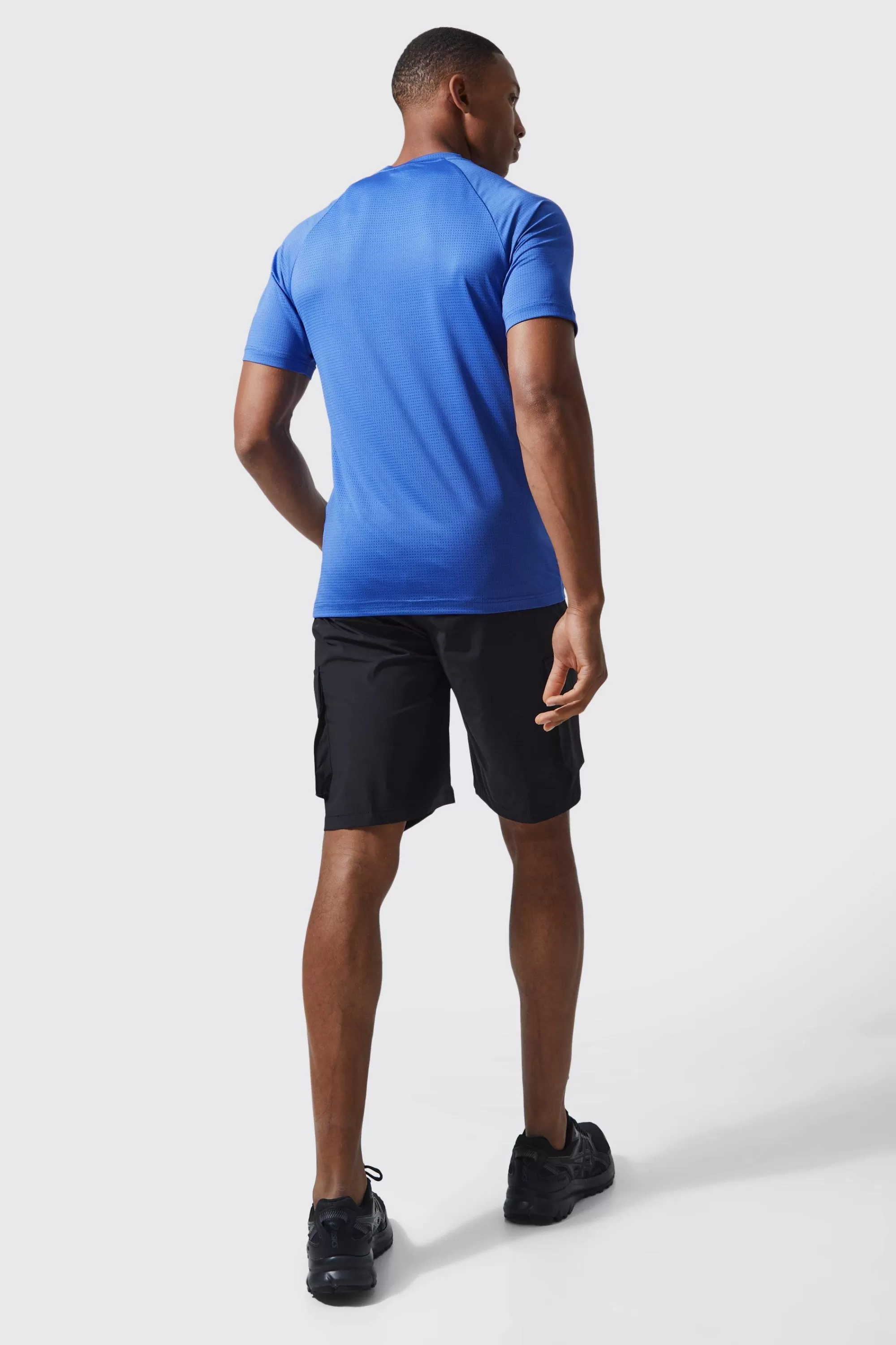 boohooMAN Man Active Gym 5inch Regular Fit Cargo Pocket Training Shorts | UK